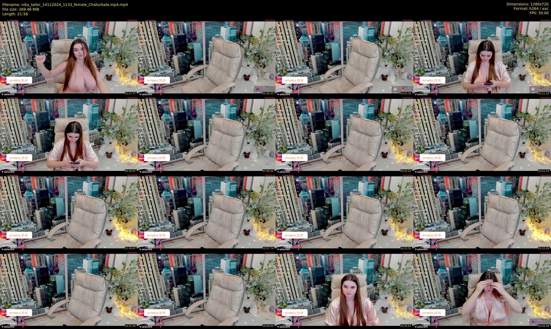 nika_tailor — 22 minute Chaturbate female cam show recording, 720p, Nov 14, 2024