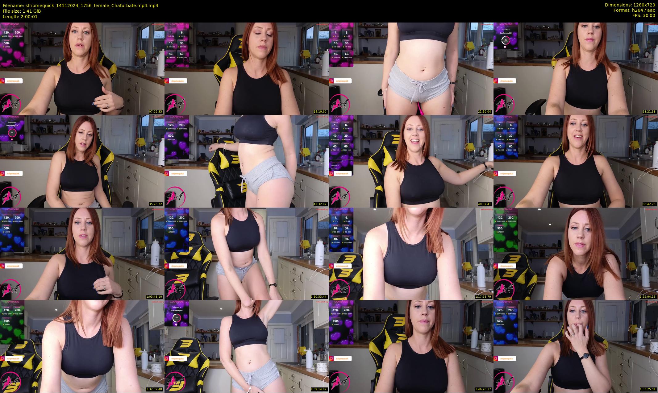 stripmequick — 121 minute Chaturbate female cam show recording, 720p, Nov 14, 2024