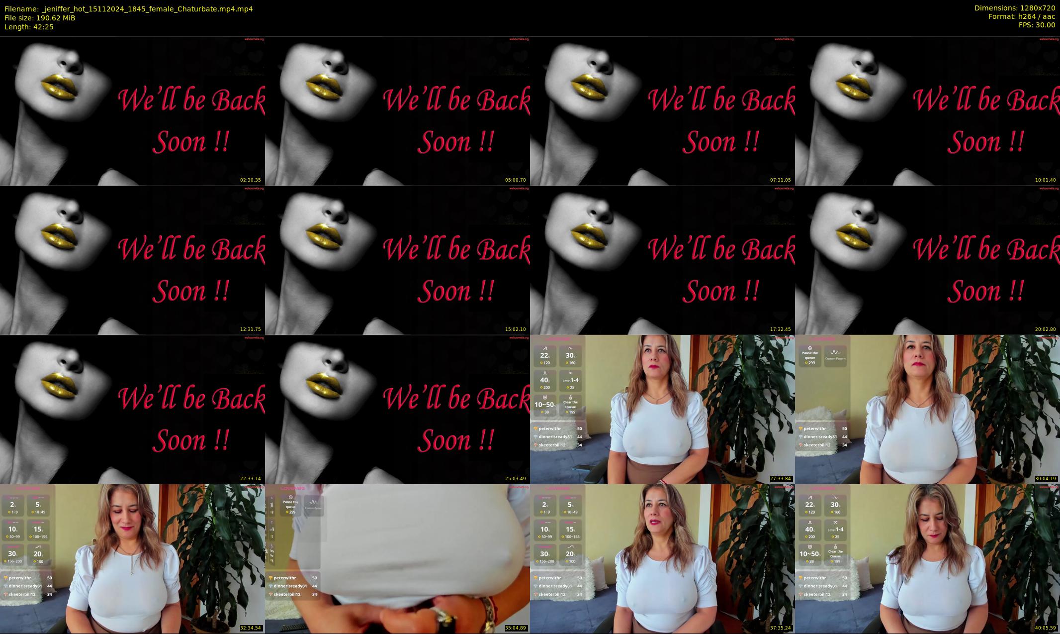_jeniffer_hot — 43 minute Chaturbate female cam show recording, 720p, Nov 15, 2024