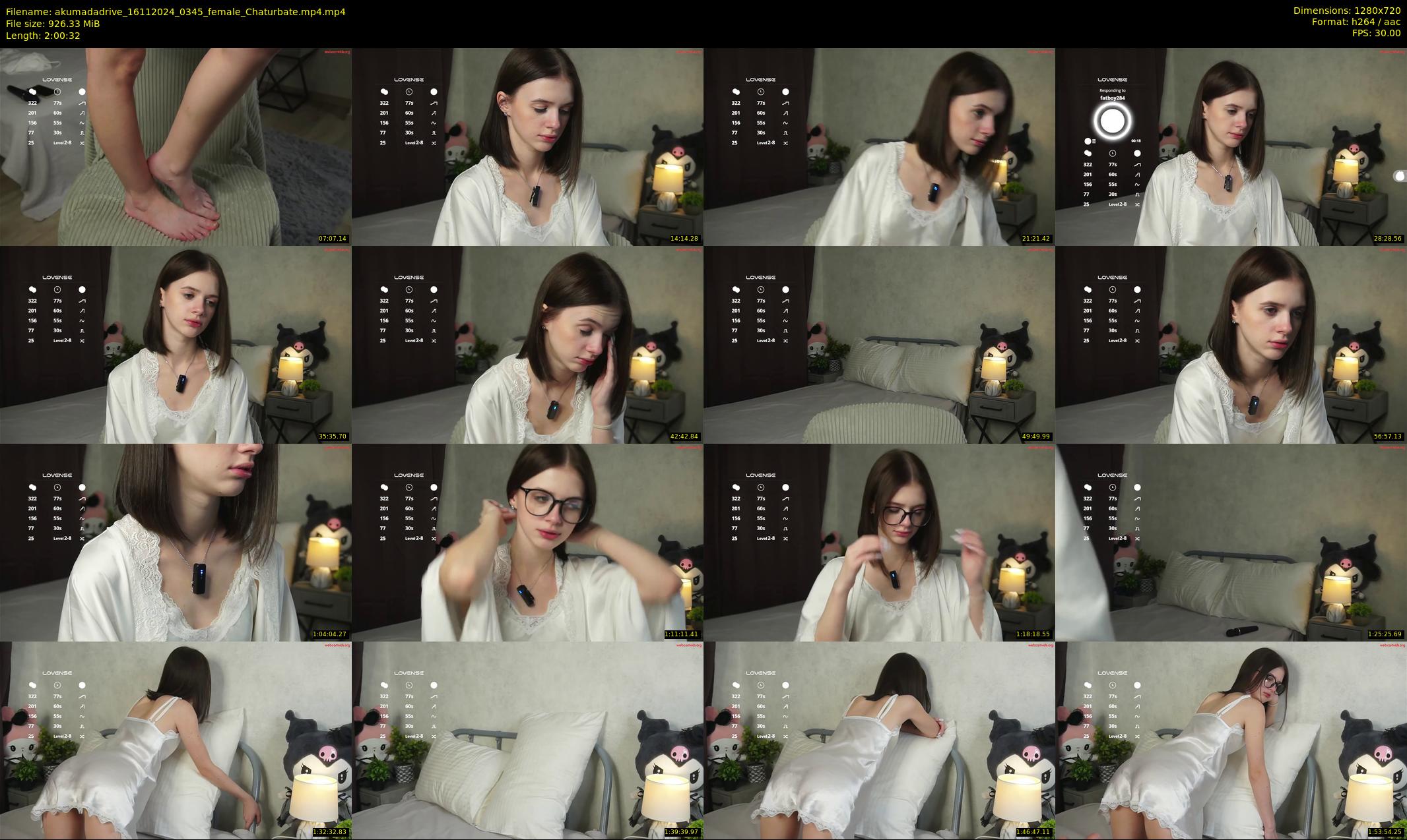 akumadadrive — 121 minute Chaturbate female cam show recording, 720p, Nov 16, 2024