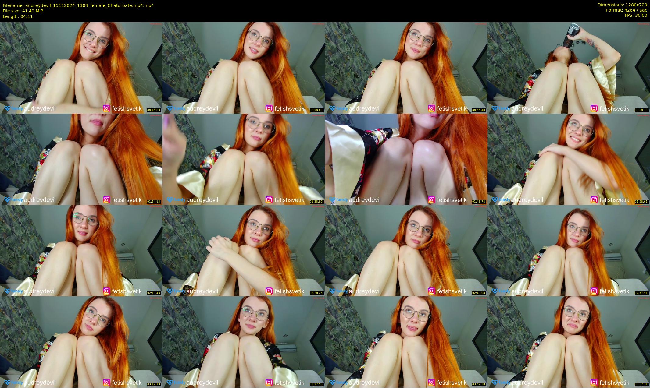 audreydevil — 5 minute Chaturbate female cam show recording, 720p, Nov 15, 2024