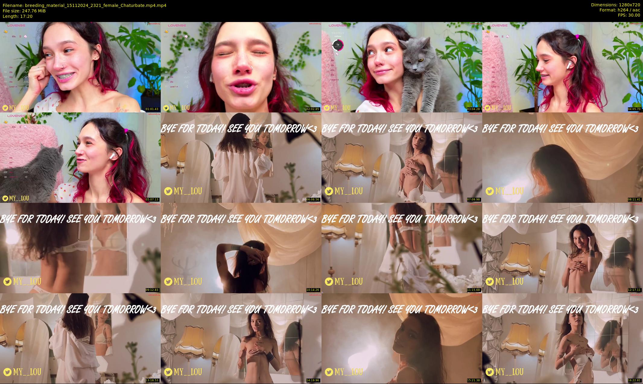 breeding_material — 18 minute Chaturbate female cam show recording, 720p, Nov 15, 2024