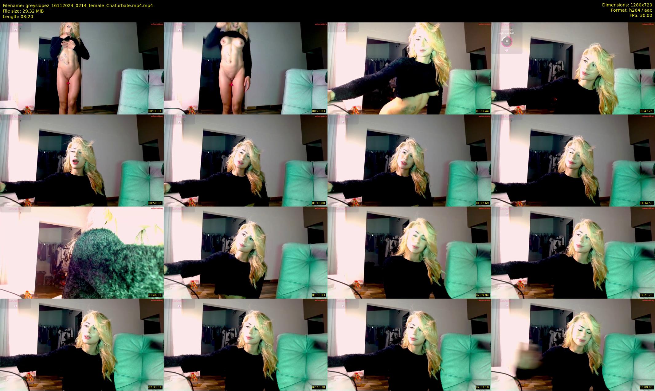 greyslopez — 4 minute Chaturbate female cam show recording, 720p, Nov 16, 2024