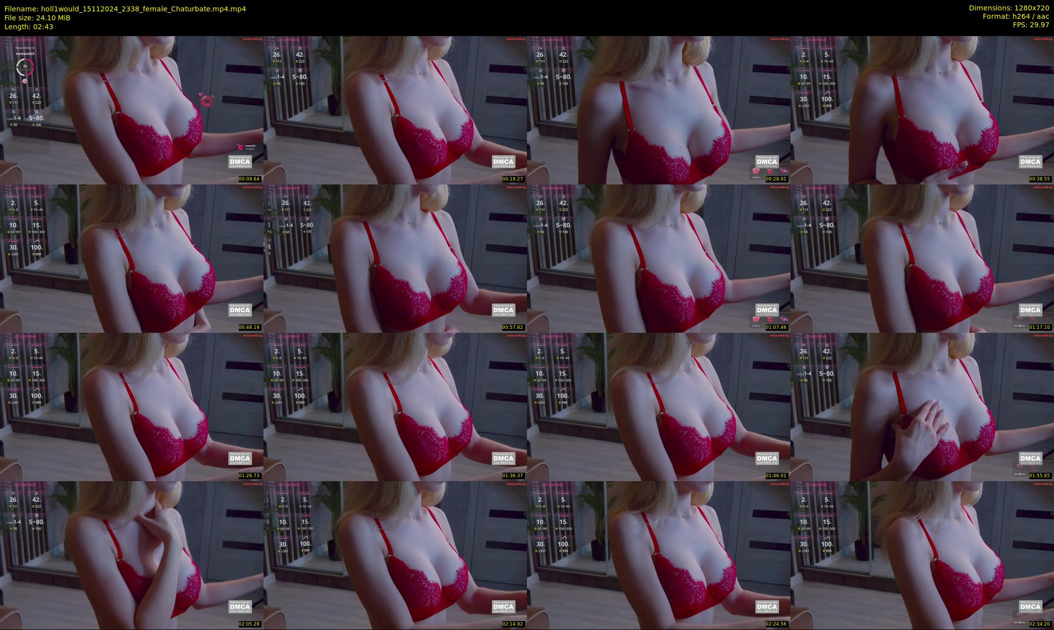 holl1would — 3 minute Chaturbate female cam show recording, 720p, Nov 15, 2024