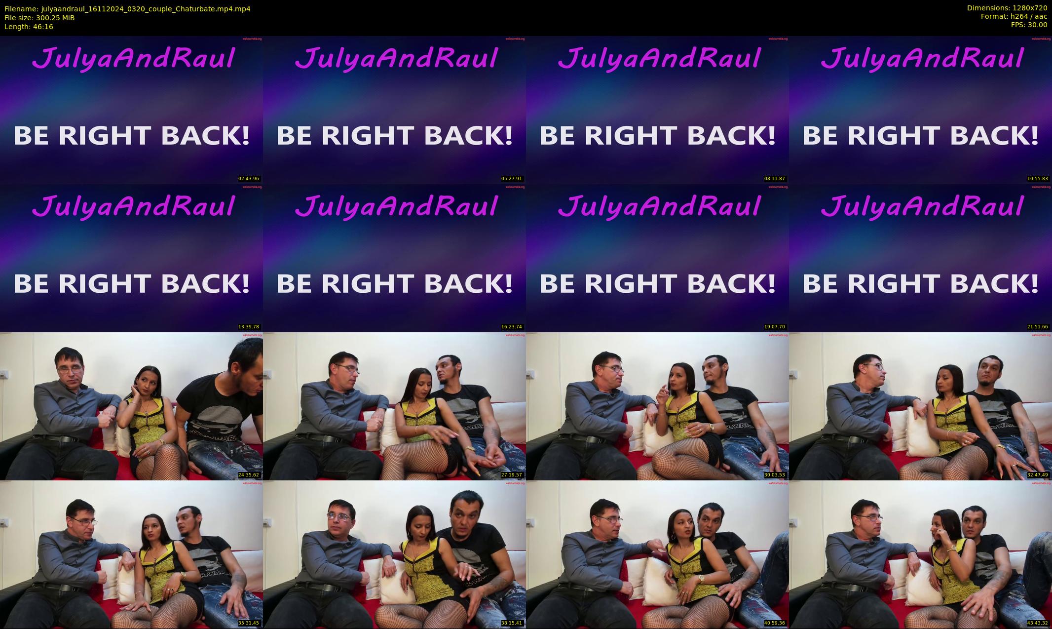 julyaandraul — 47 minute Chaturbate couple cam show recording, 720p, Nov 16, 2024