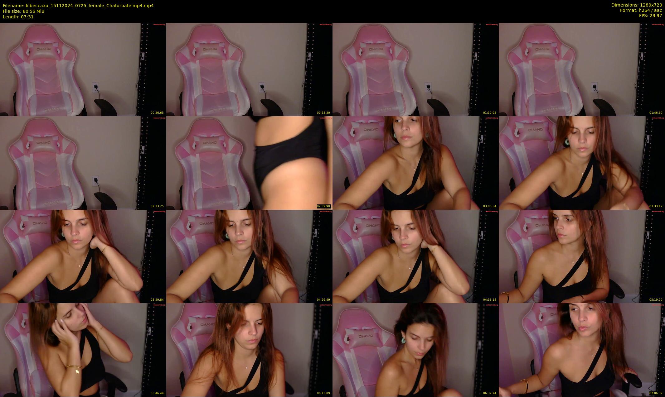 lilbeccaxo — 8 minute Chaturbate female cam show recording, 720p, Nov 15, 2024