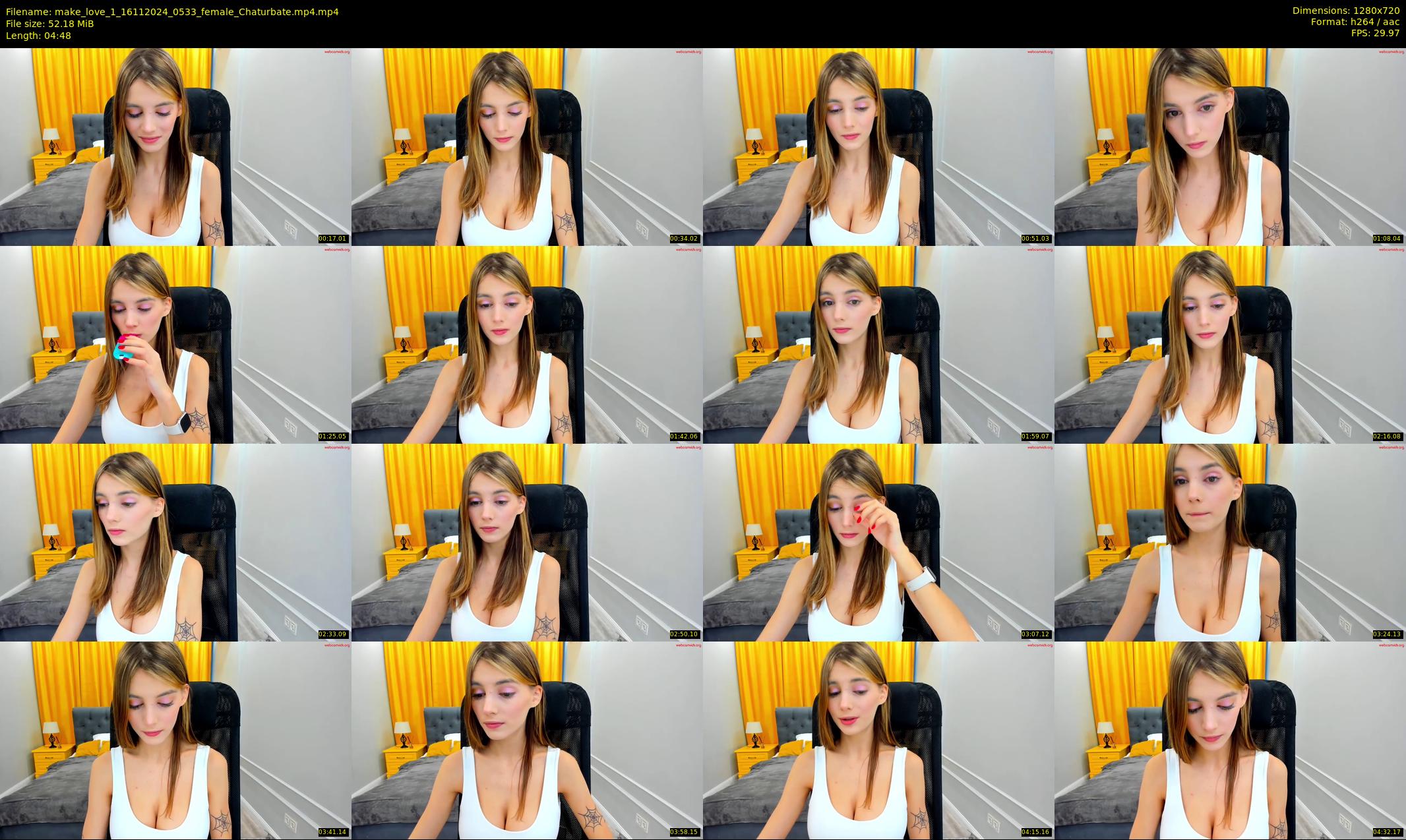 make_love_1 — 5 minute Chaturbate female cam show recording, 720p, Nov 16, 2024