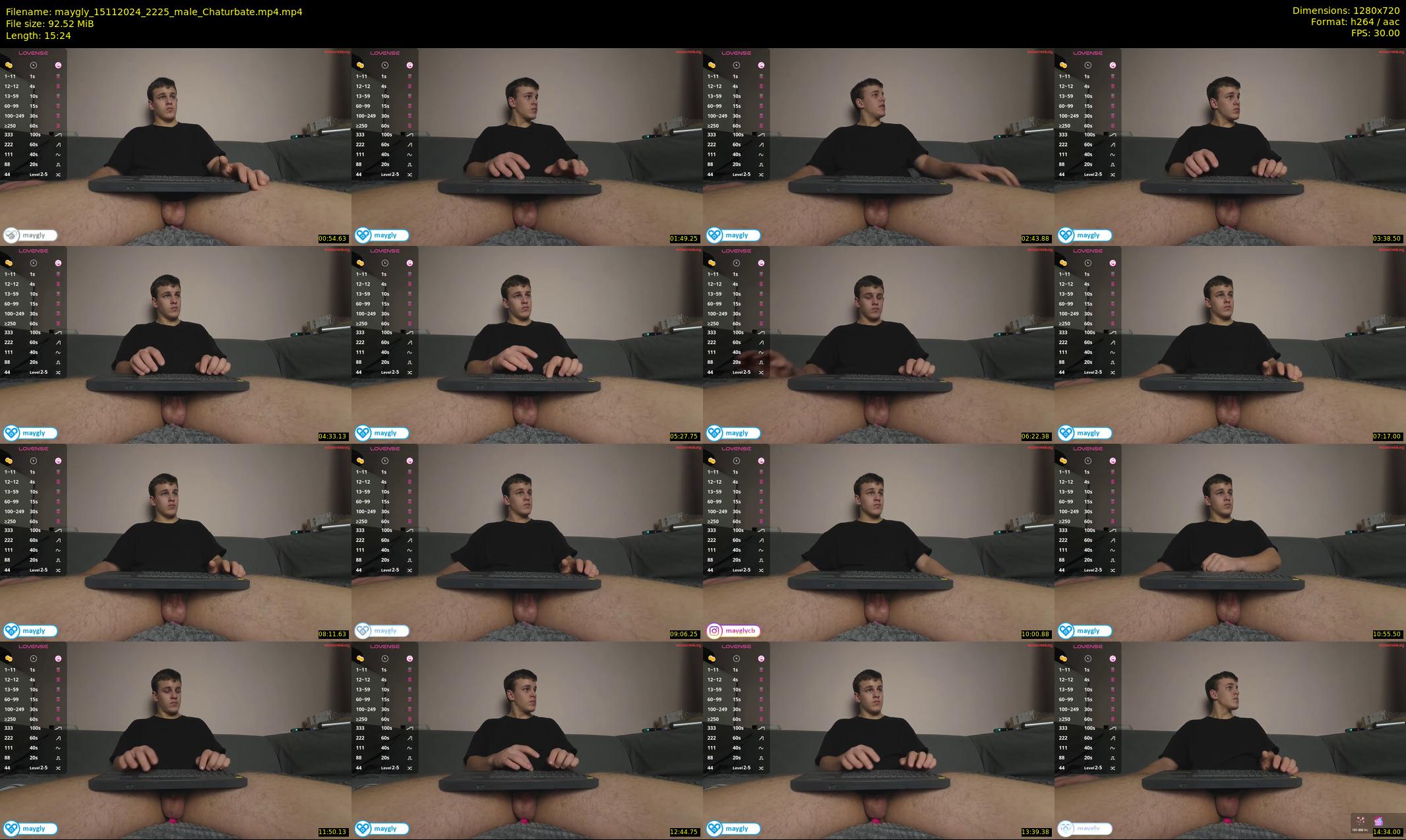 maygly — 16 minute Chaturbate male cam show recording, 720p, Nov 15, 2024