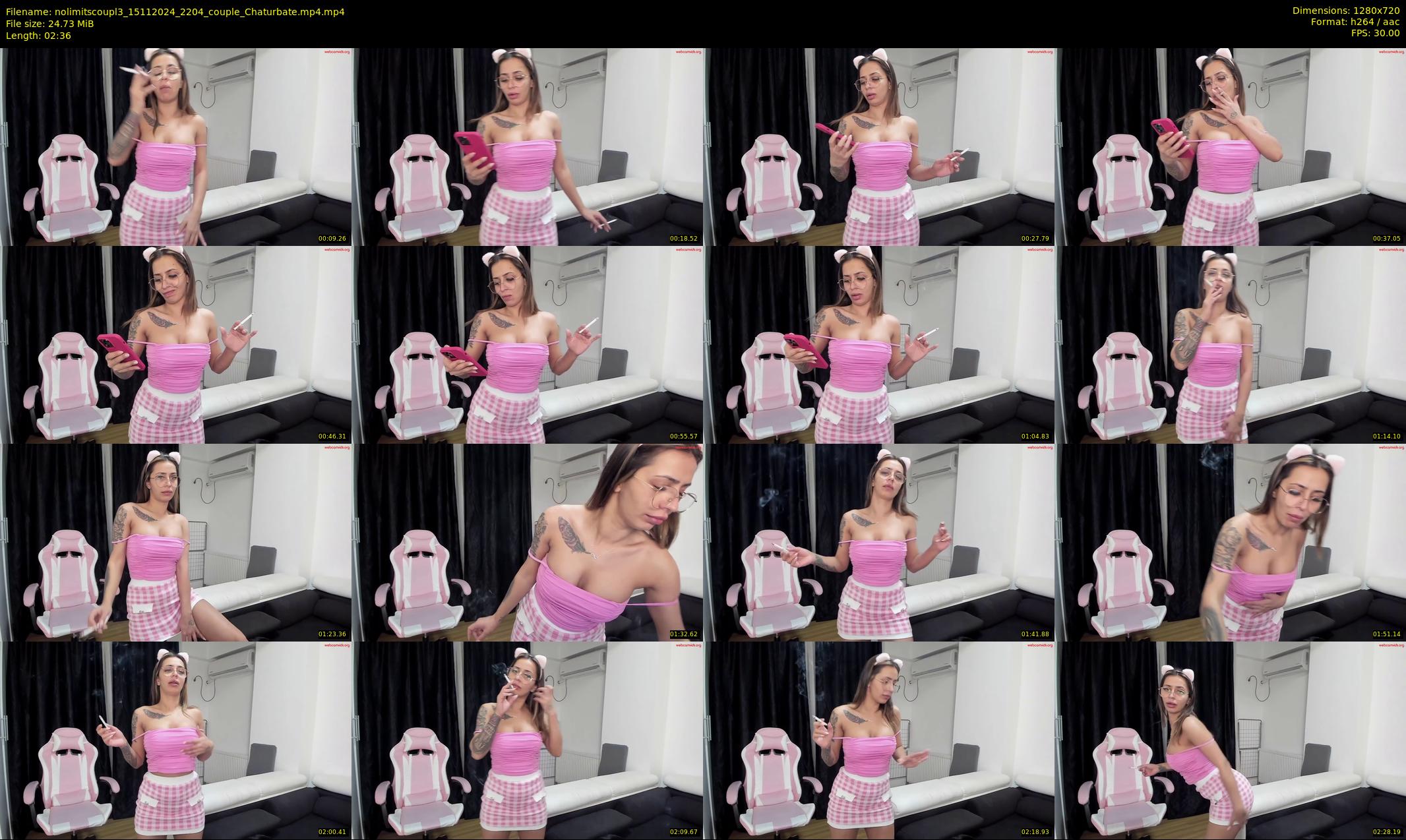 nolimitscoupl3 — 3 minute Chaturbate couple cam show recording, 720p, Nov 15, 2024