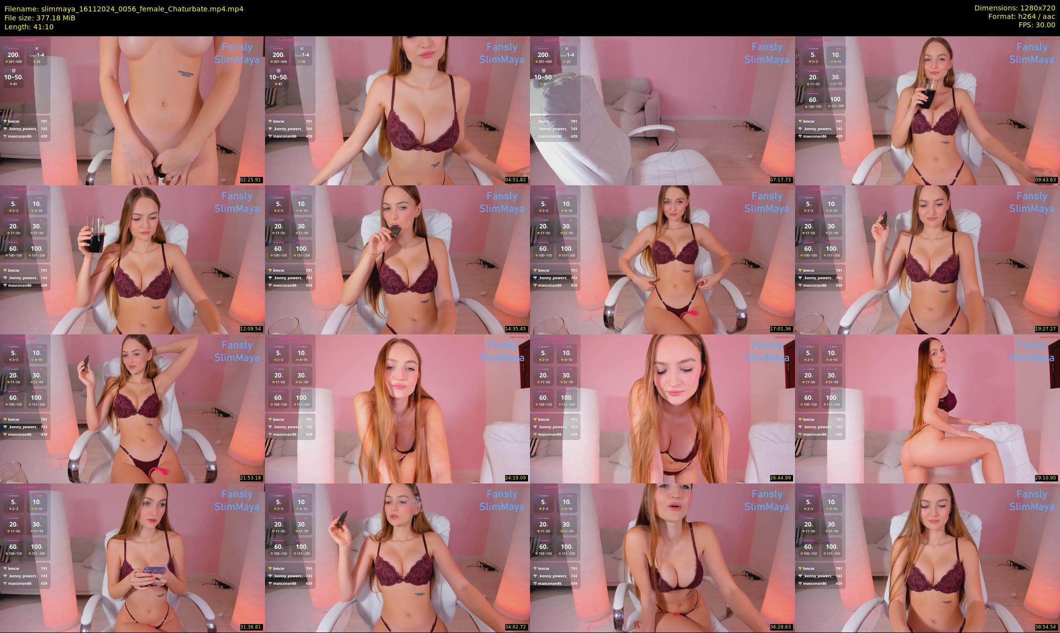 slimmaya — 42 minute Chaturbate female cam show recording, 720p, Nov 16, 2024
