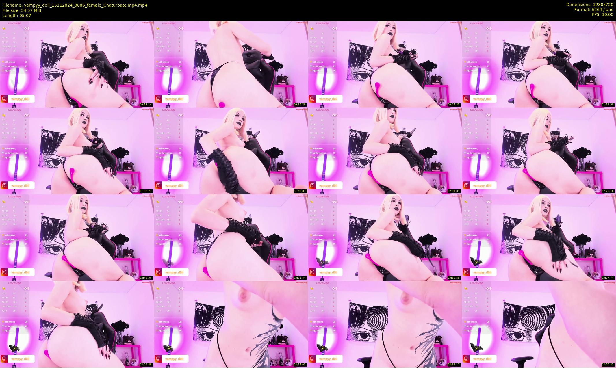 vampyy_doll — 6 minute Chaturbate female cam show recording, 720p, Nov 15, 2024
