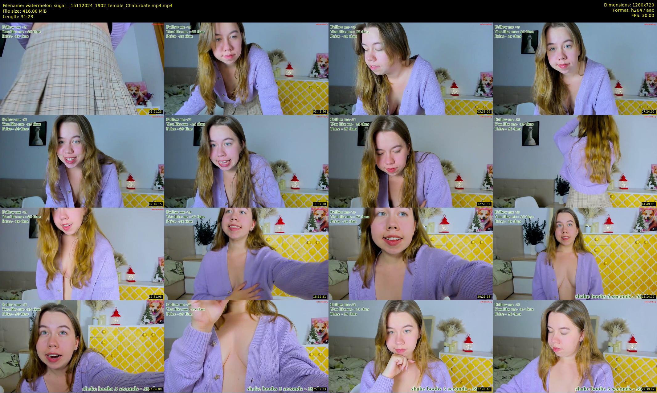 watermelon_sugar_ — 32 minute Chaturbate female cam show recording, 720p, Nov 15, 2024
