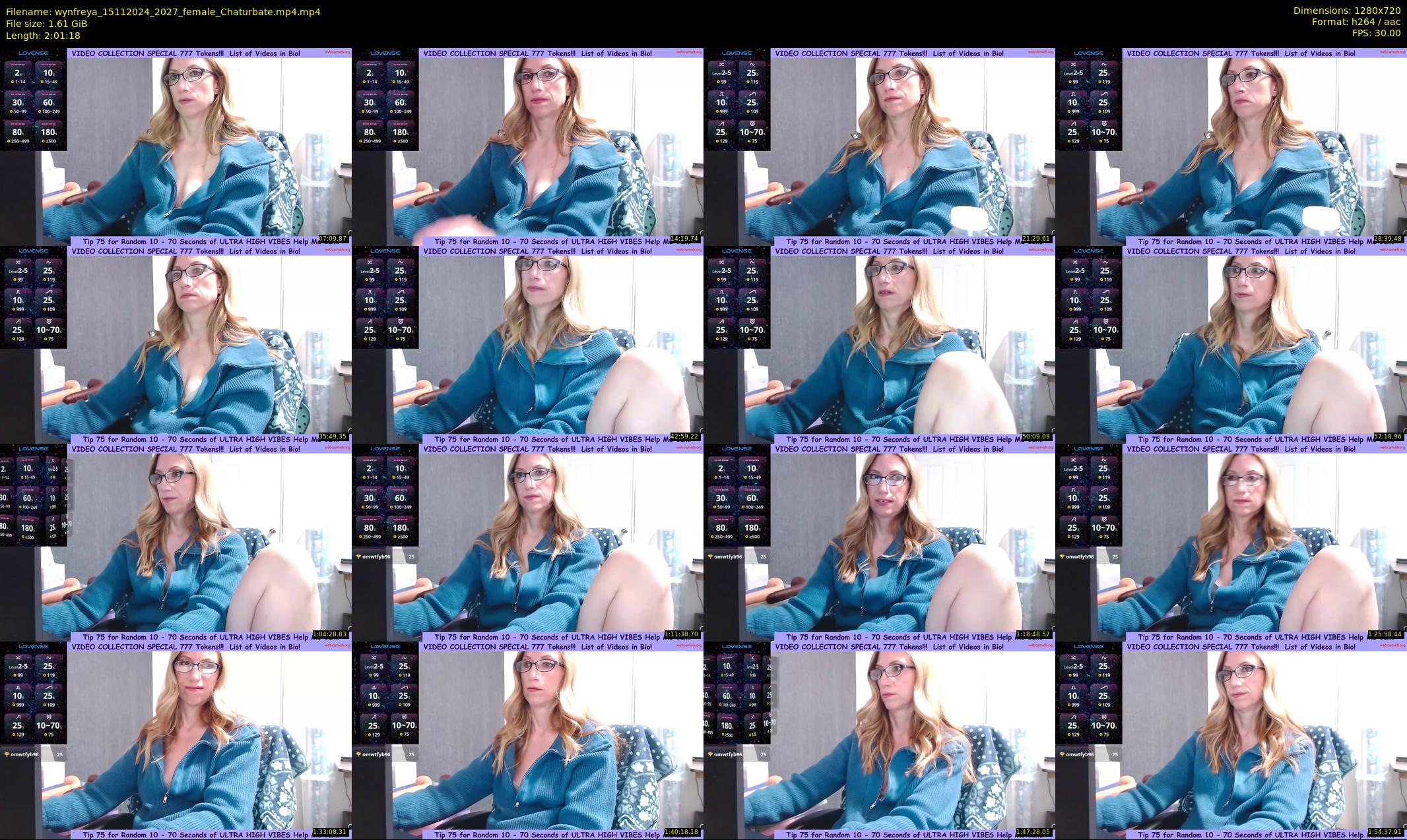 wynfreya — 122 minute Chaturbate female cam show recording, 720p, Nov 15, 2024