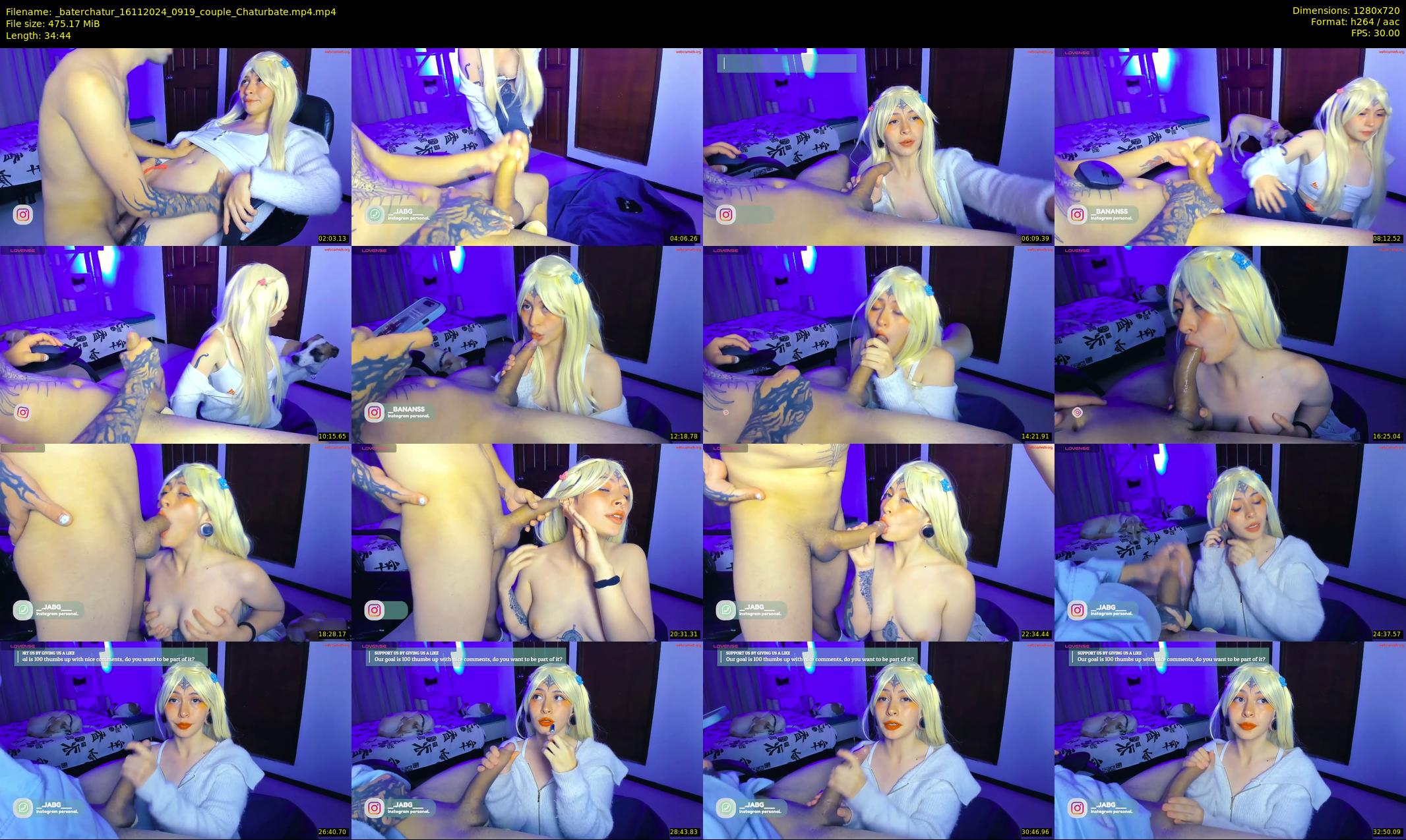 _baterchatur — 35 minute Chaturbate couple cam show recording, 720p, Nov 16, 2024