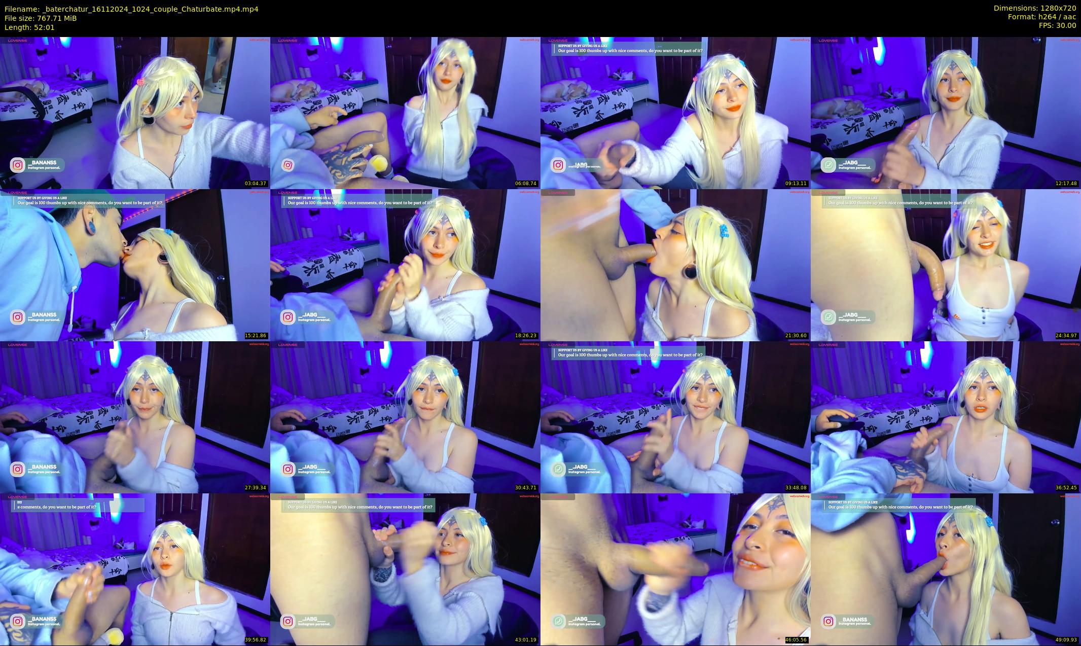 _baterchatur — 53 minute Chaturbate couple cam show recording, 720p, Nov 16, 2024