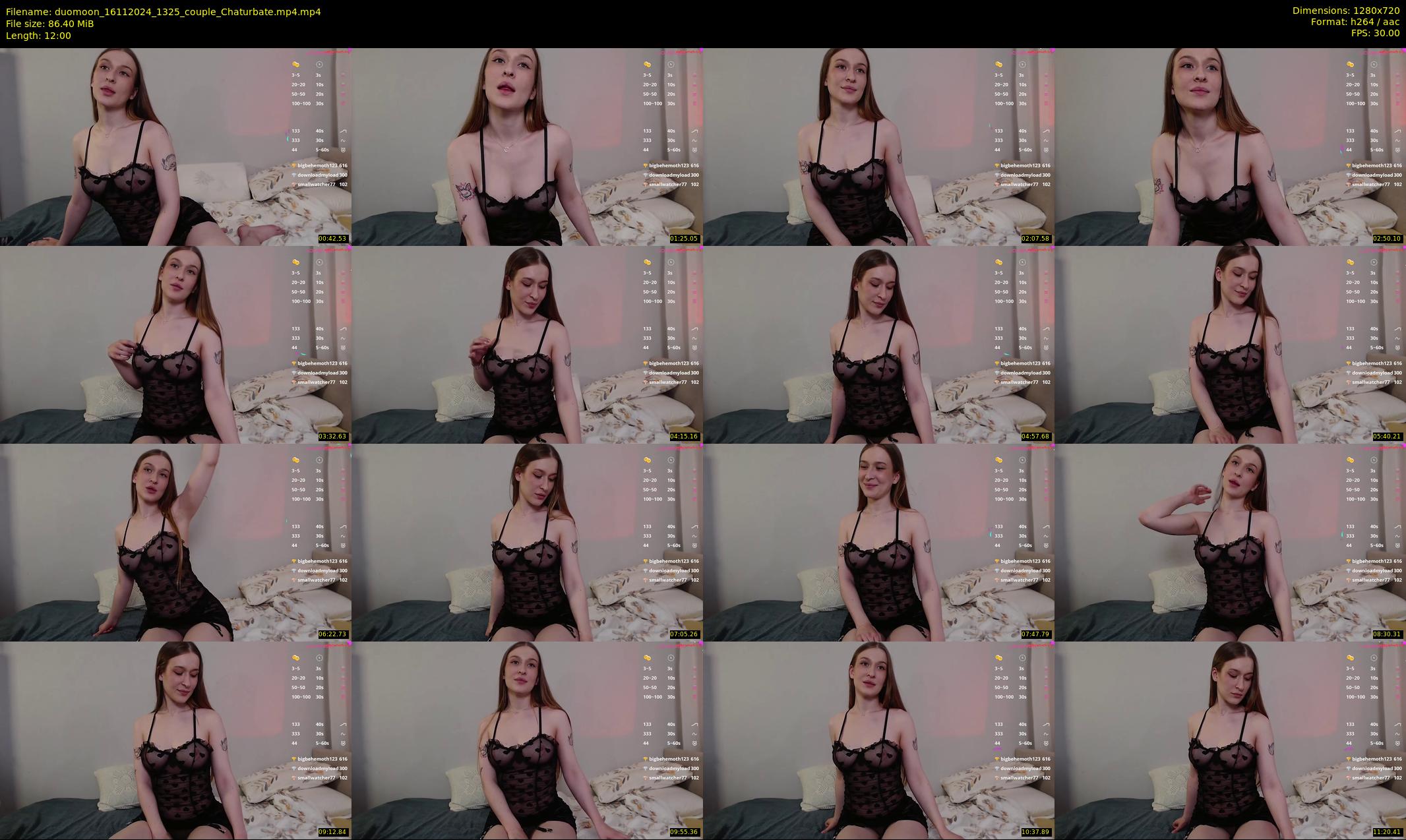 duomoon — 12 minute Chaturbate couple cam show recording, 720p, Nov 16, 2024