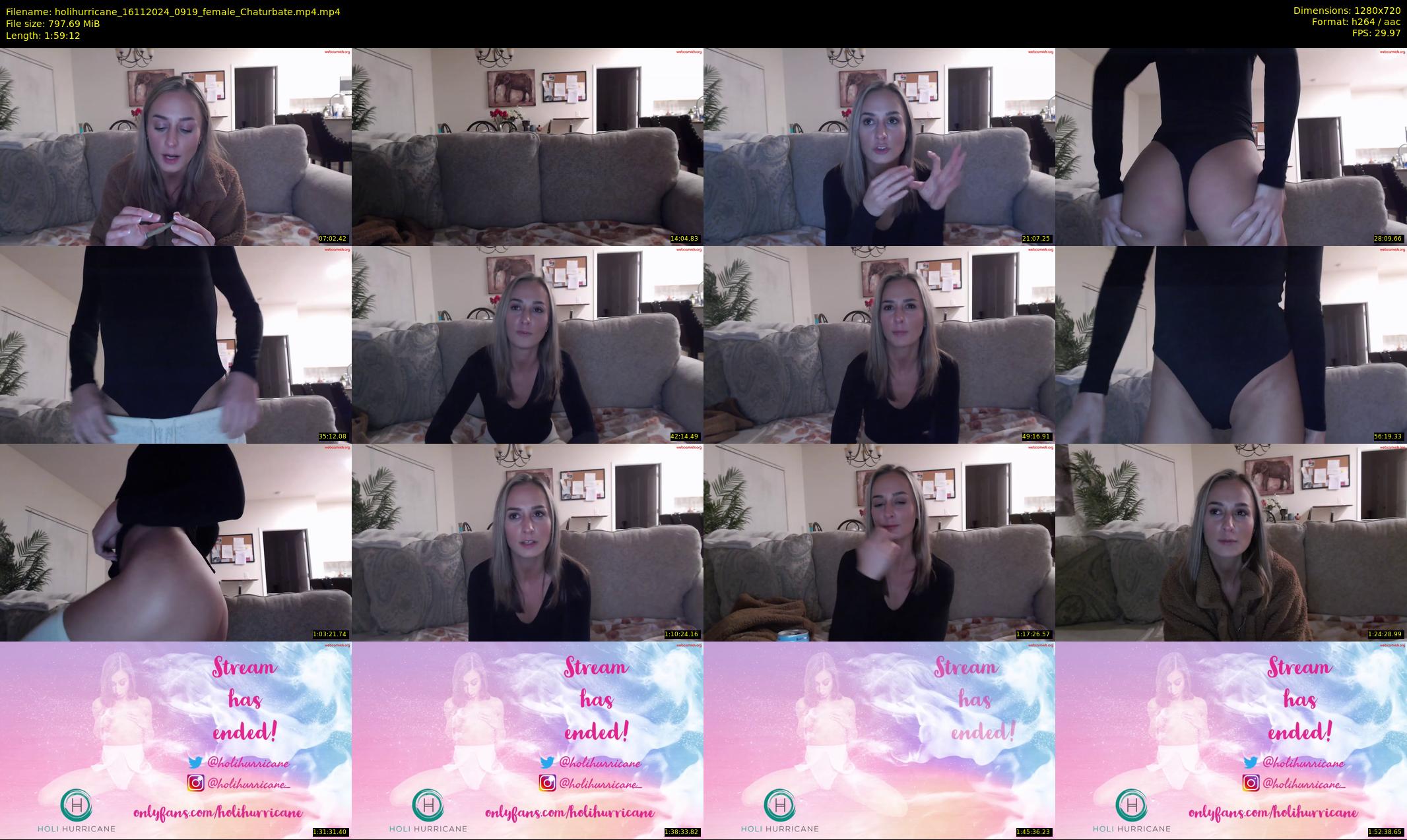 holihurricane — 120 minute Chaturbate female cam show recording, 720p, Nov 16, 2024
