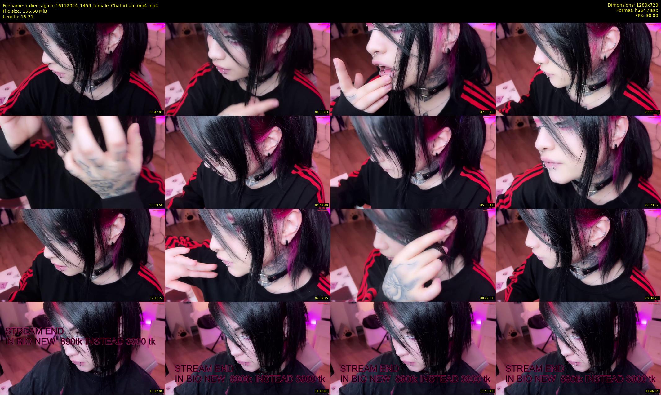 i_died_again — 14 minute Chaturbate female cam show recording, 720p, Nov 16, 2024