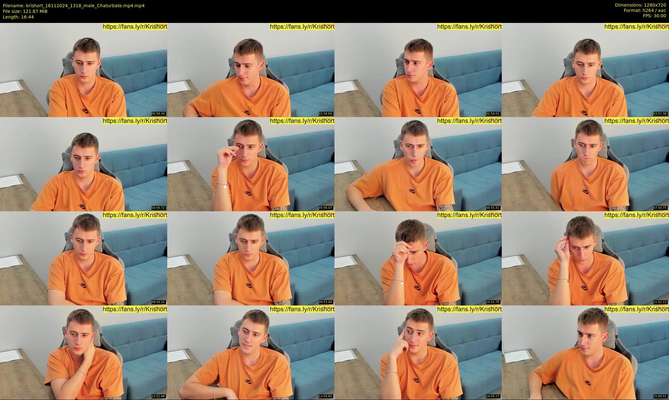 krishort — 17 minute Chaturbate male cam show recording, 720p, Nov 16, 2024