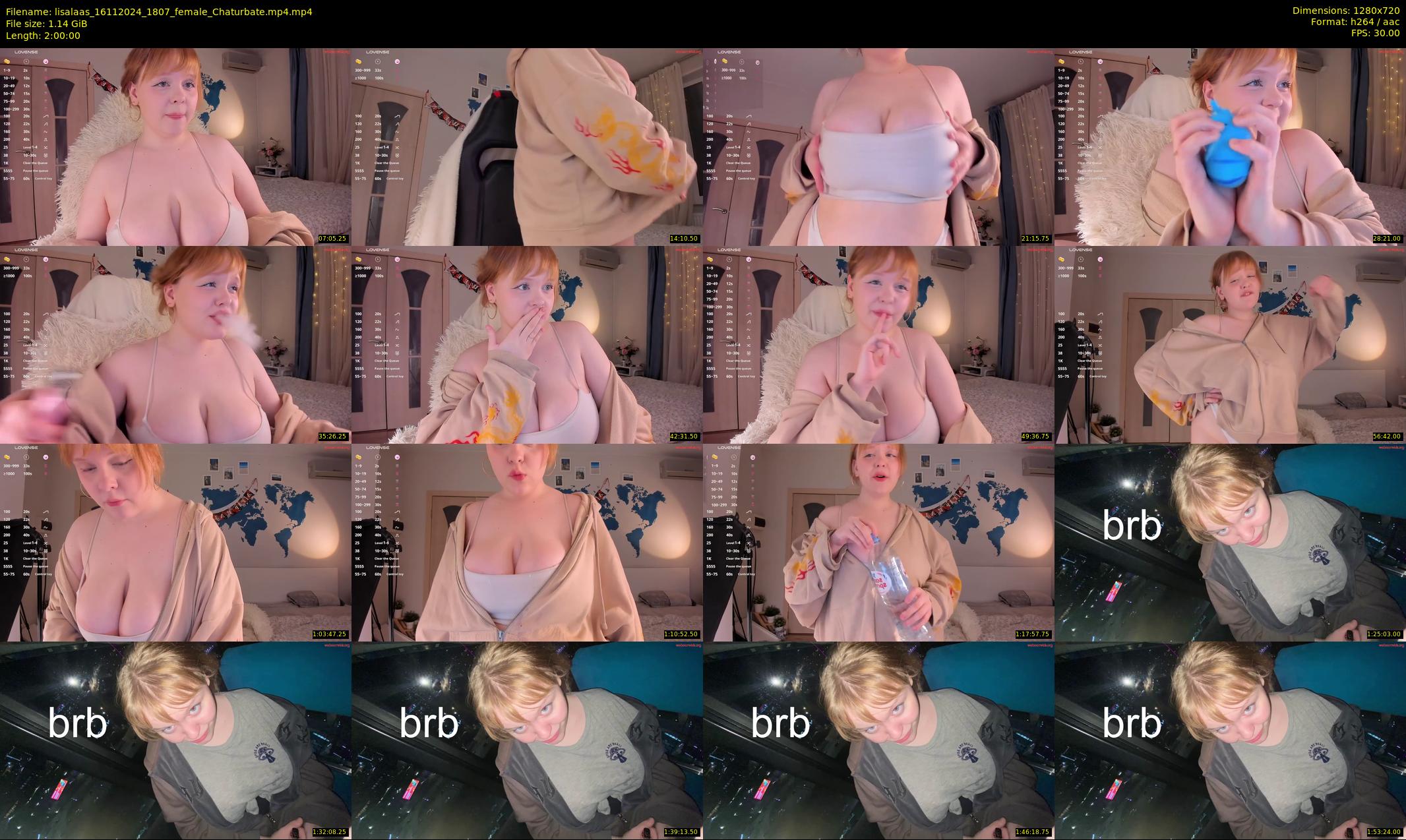 lisalaas — 120 minute Chaturbate female cam show recording, 720p, Nov 16, 2024