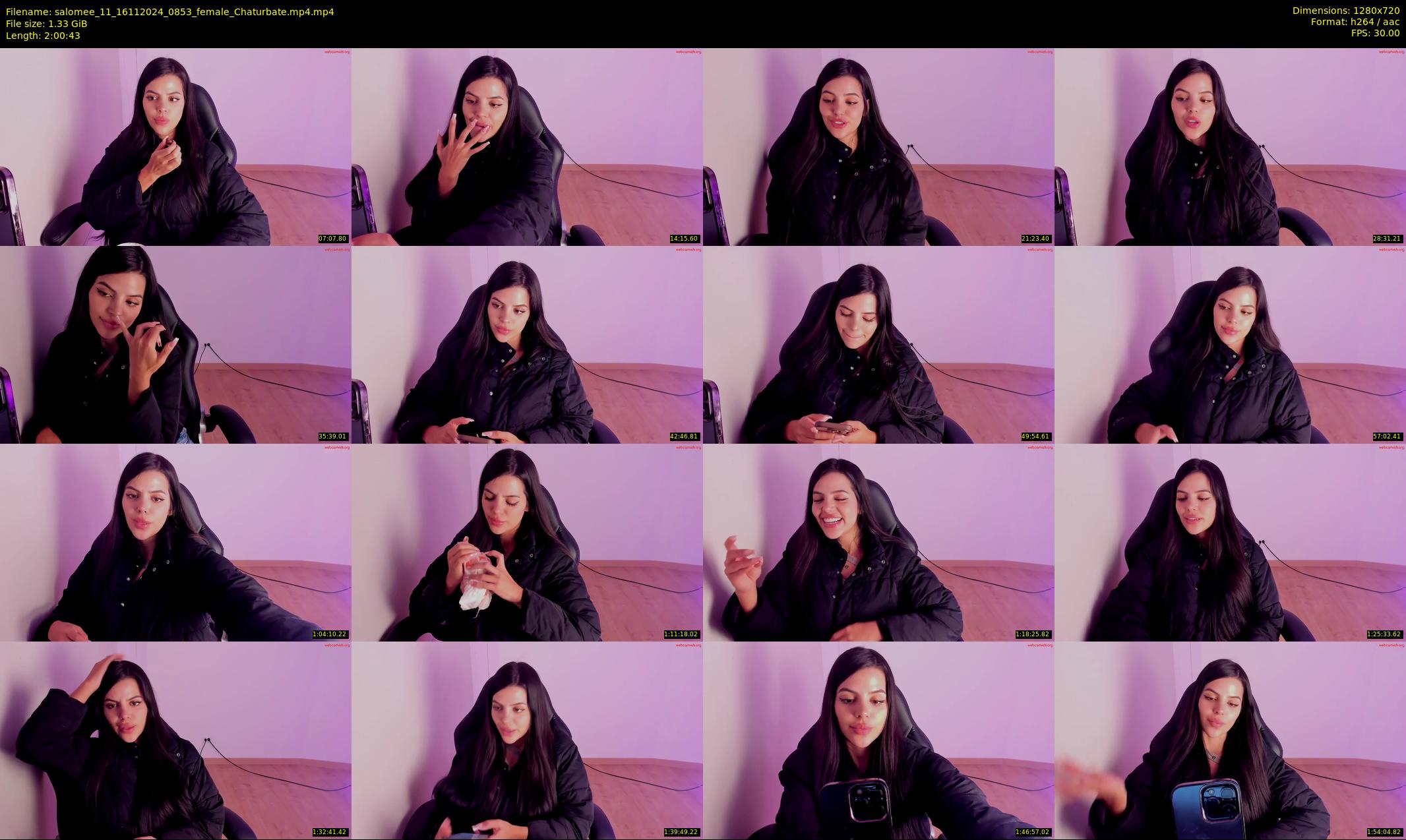 salomee_11 — 121 minute Chaturbate female cam show recording, 720p, Nov 16, 2024