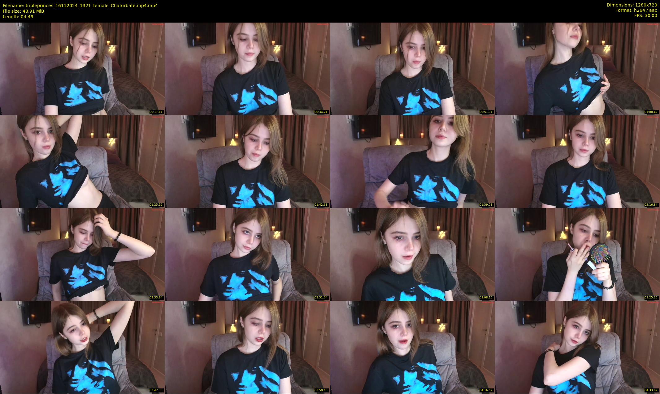 tripleprinces — 5 minute Chaturbate female cam show recording, 720p, Nov 16, 2024