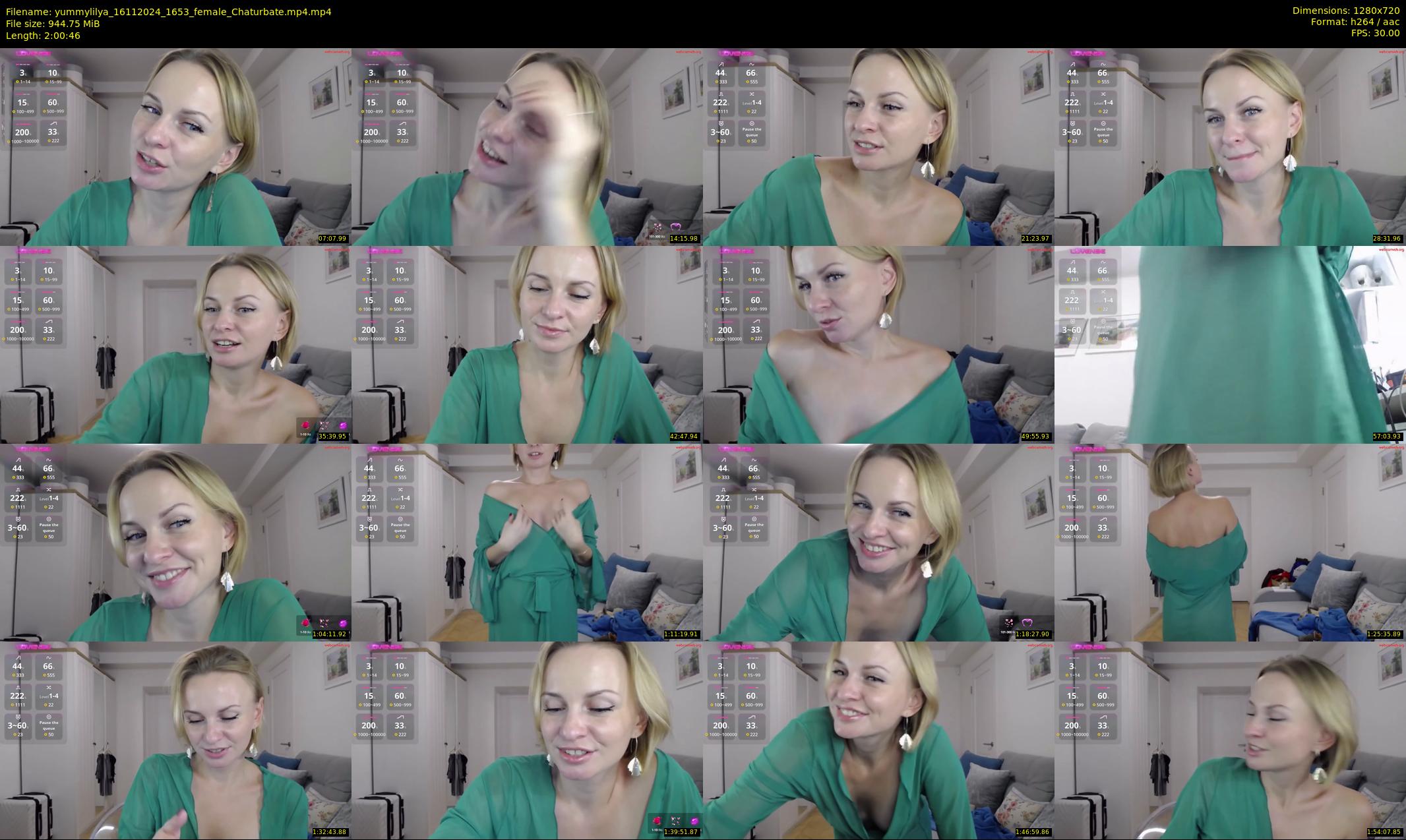 yummylilya — 121 minute Chaturbate female cam show recording, 720p, Nov 16, 2024