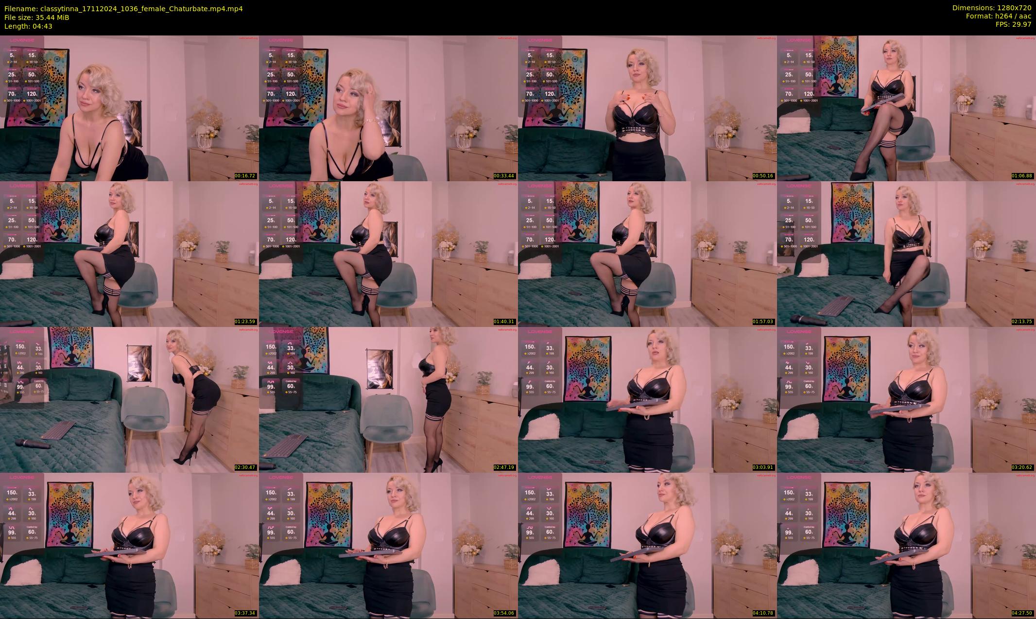 classytinna — 5 minute Chaturbate female cam show recording, 720p, Nov 17, 2024