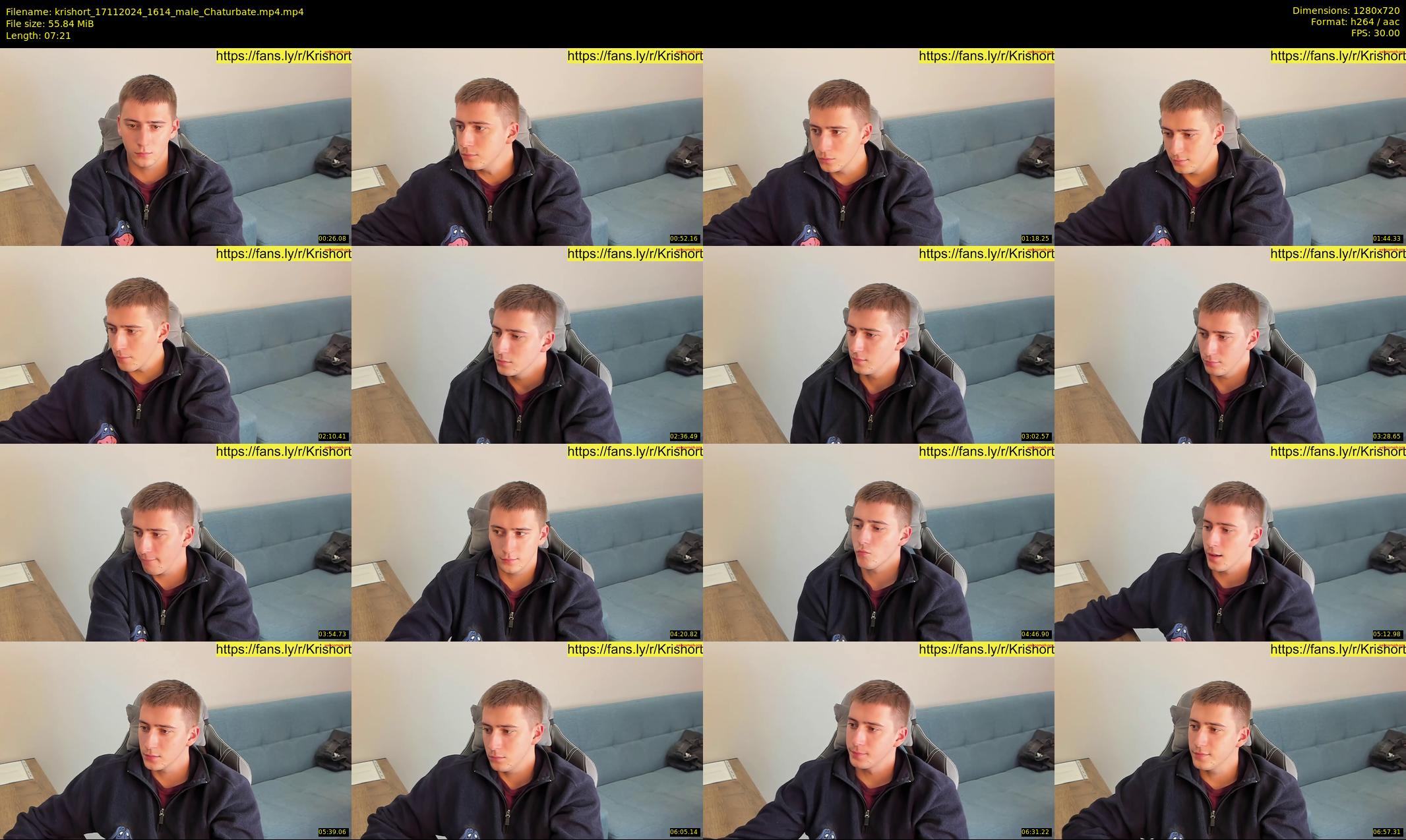 krishort — 8 minute Chaturbate male cam show recording, 720p, Nov 17, 2024