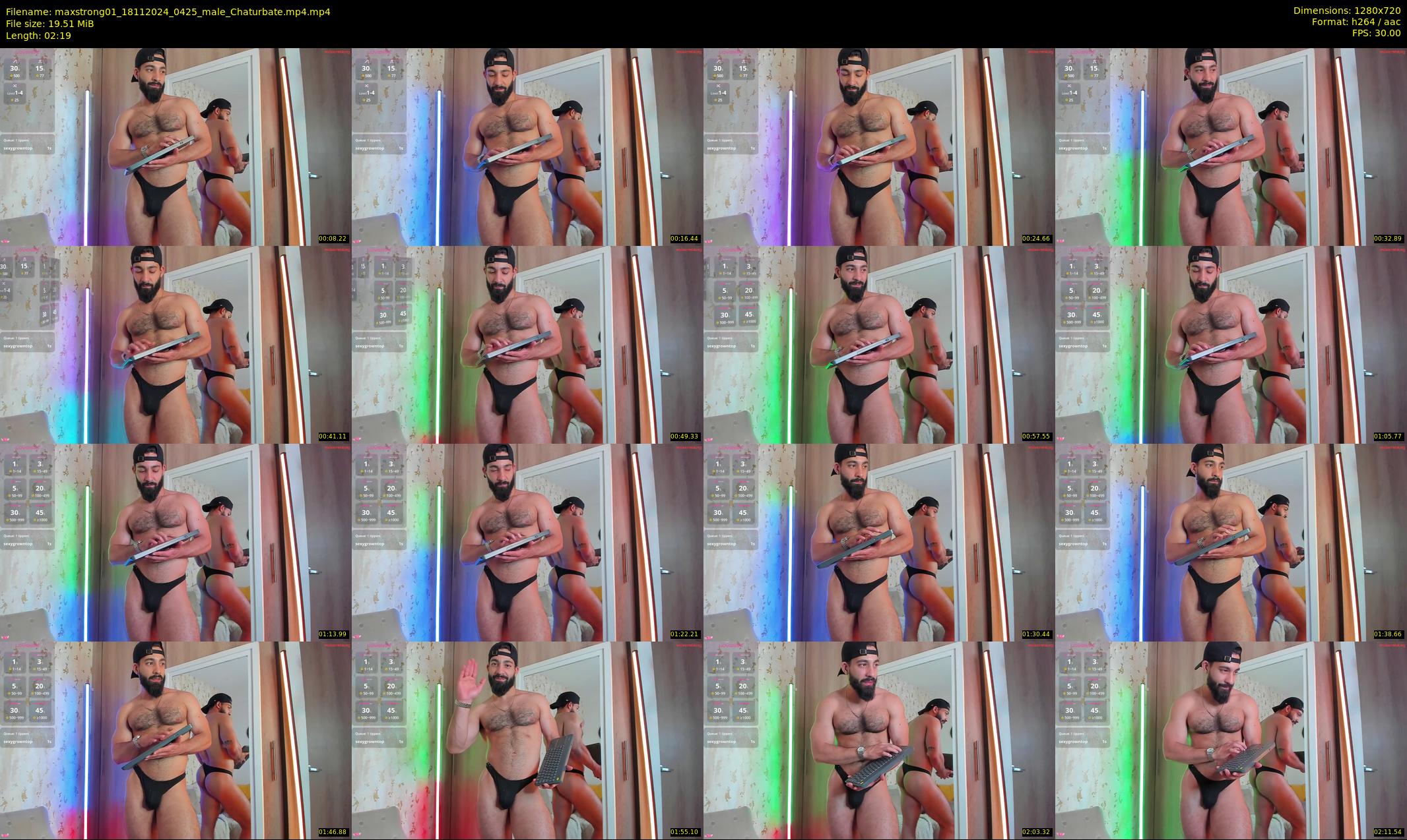 maxstrong01 — 3 minute Chaturbate male cam show recording, 720p, Nov 18, 2024