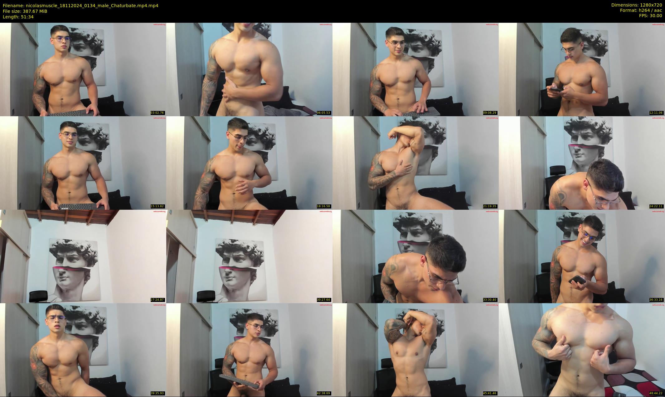 nicolasmuscle — 52 minute Chaturbate male cam show recording, 720p, Nov 18, 2024