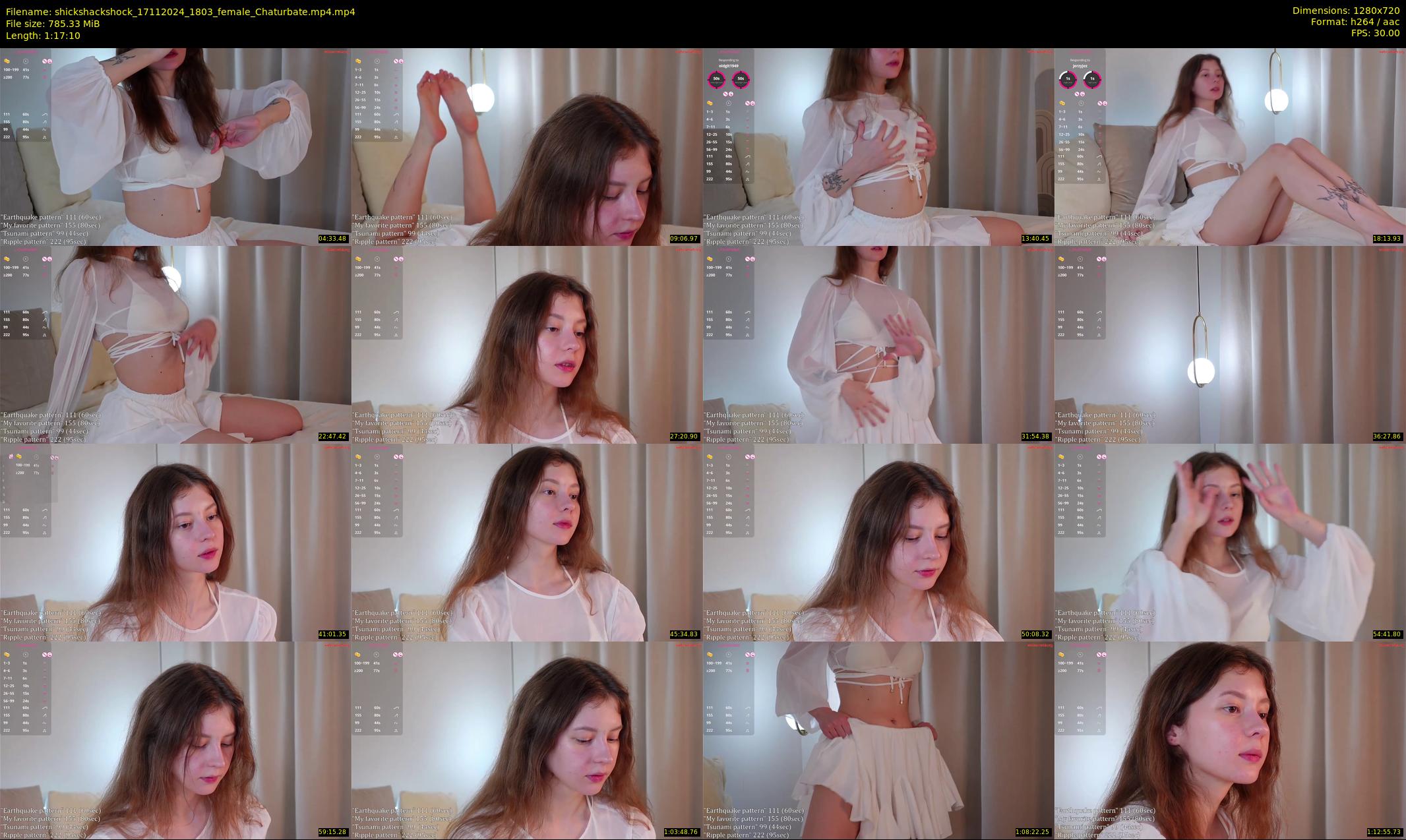 shickshackshock — 78 minute Chaturbate female cam show recording, 720p, Nov 17, 2024