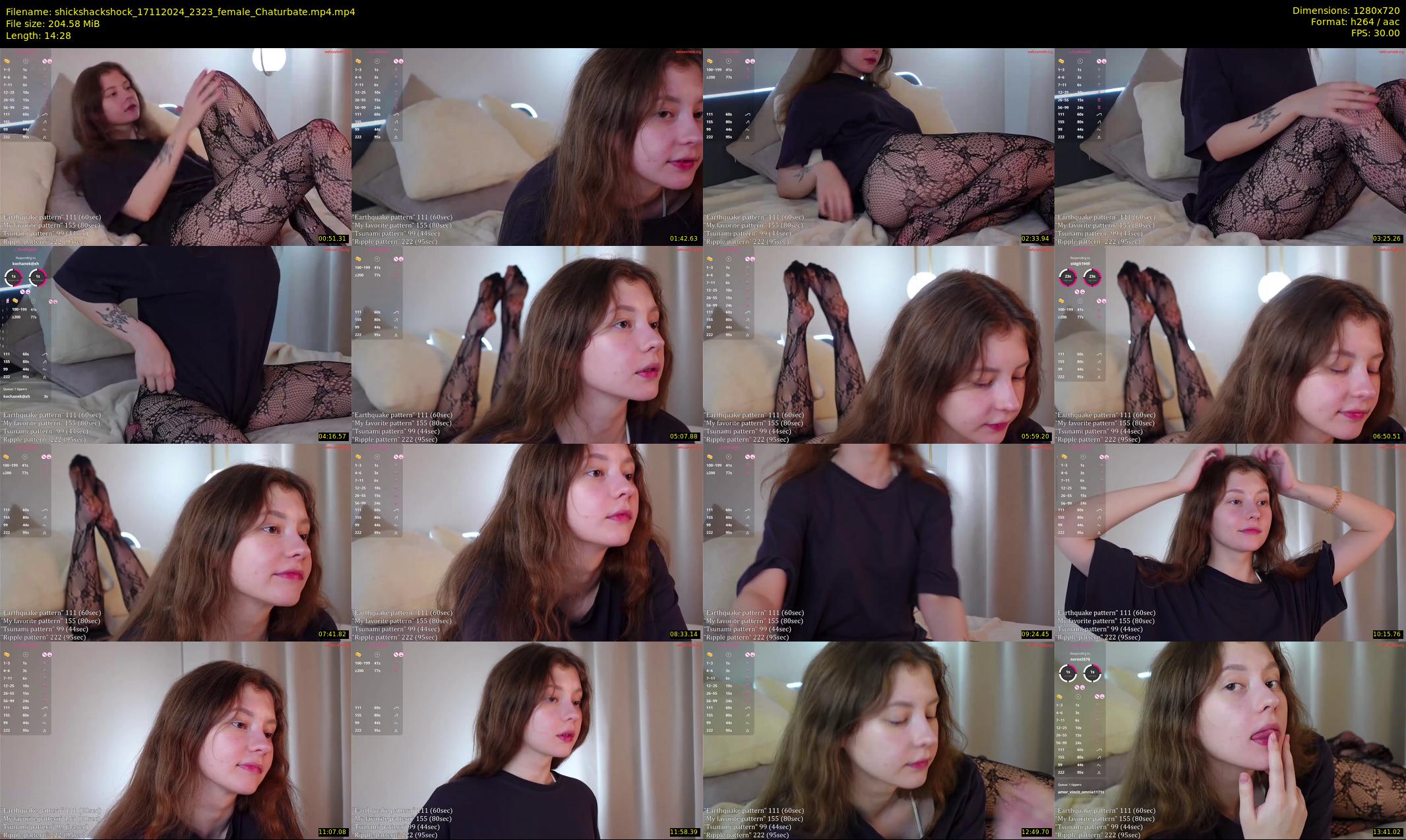 shickshackshock — 15 minute Chaturbate female cam show recording, 720p, Nov 17, 2024