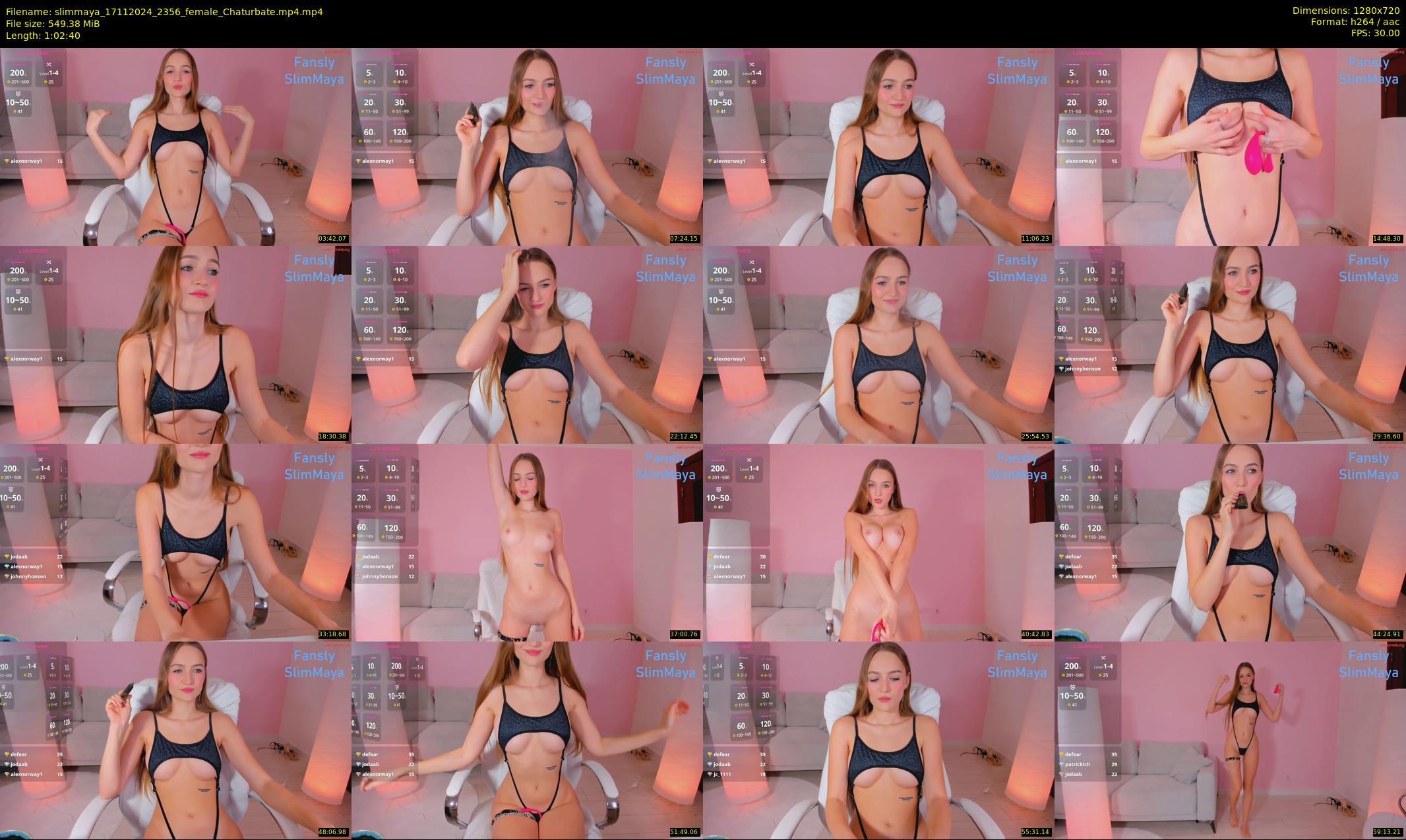 slimmaya — 63 minute Chaturbate female cam show recording, 720p, Nov 17, 2024