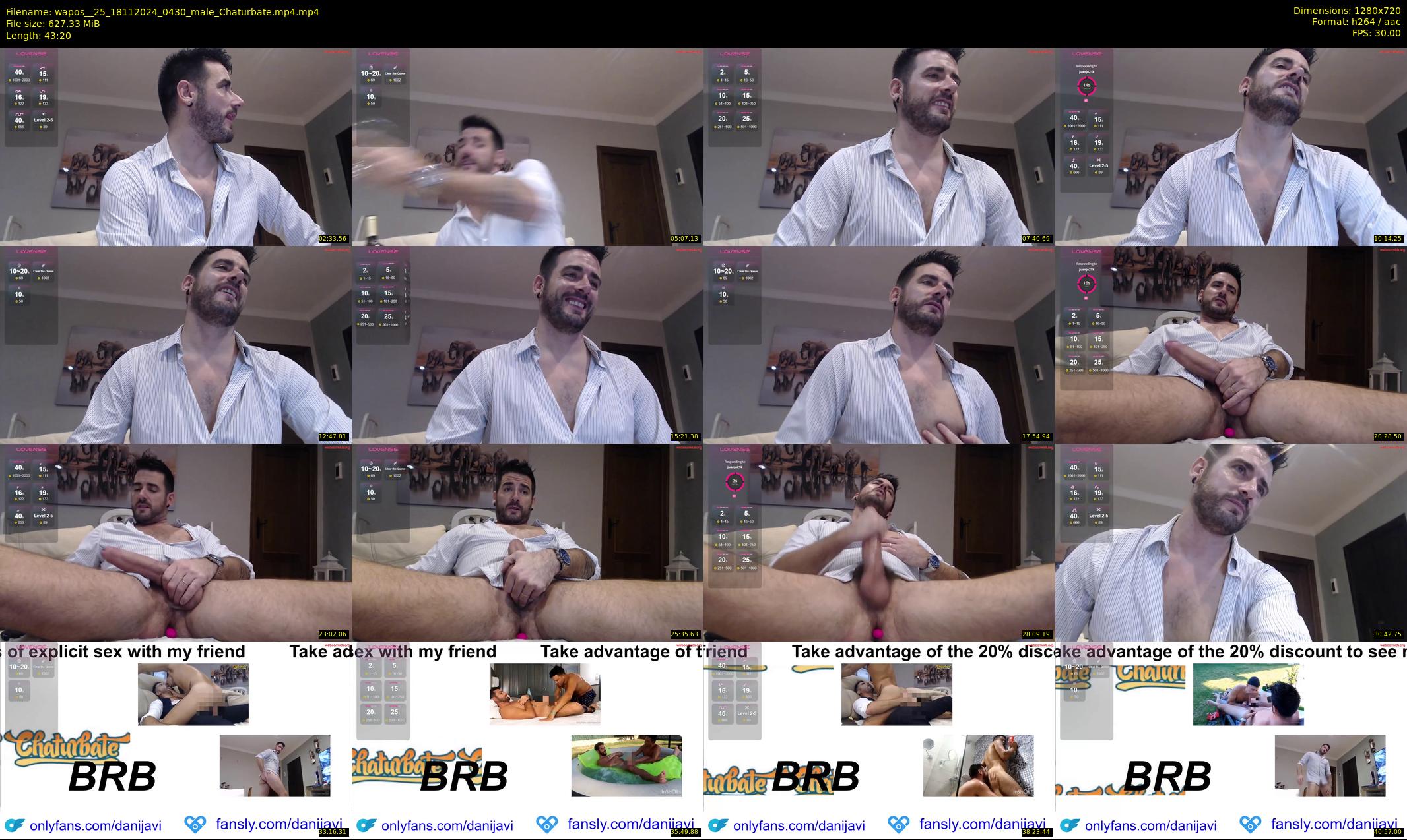 wapos__25 — 44 minute Chaturbate male cam show recording, 720p, Nov 18, 2024
