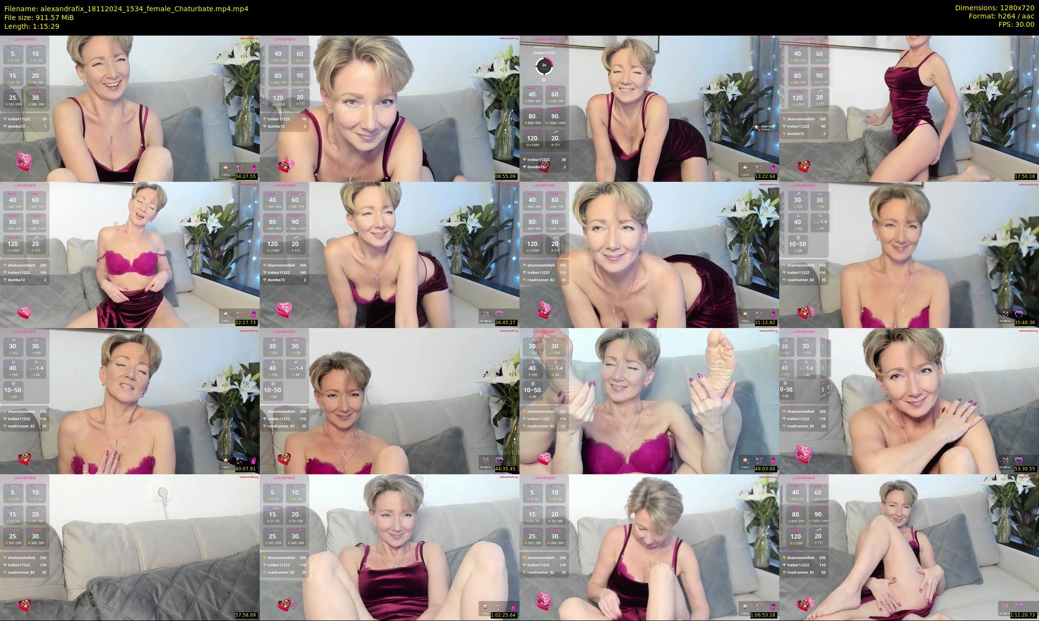 alexandrafix — 76 minute Chaturbate female cam show recording, 720p, Nov 18, 2024
