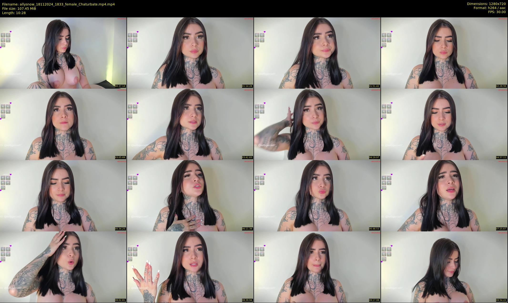 allysnow — 11 minute Chaturbate female cam show recording, 720p, Nov 18, 2024
