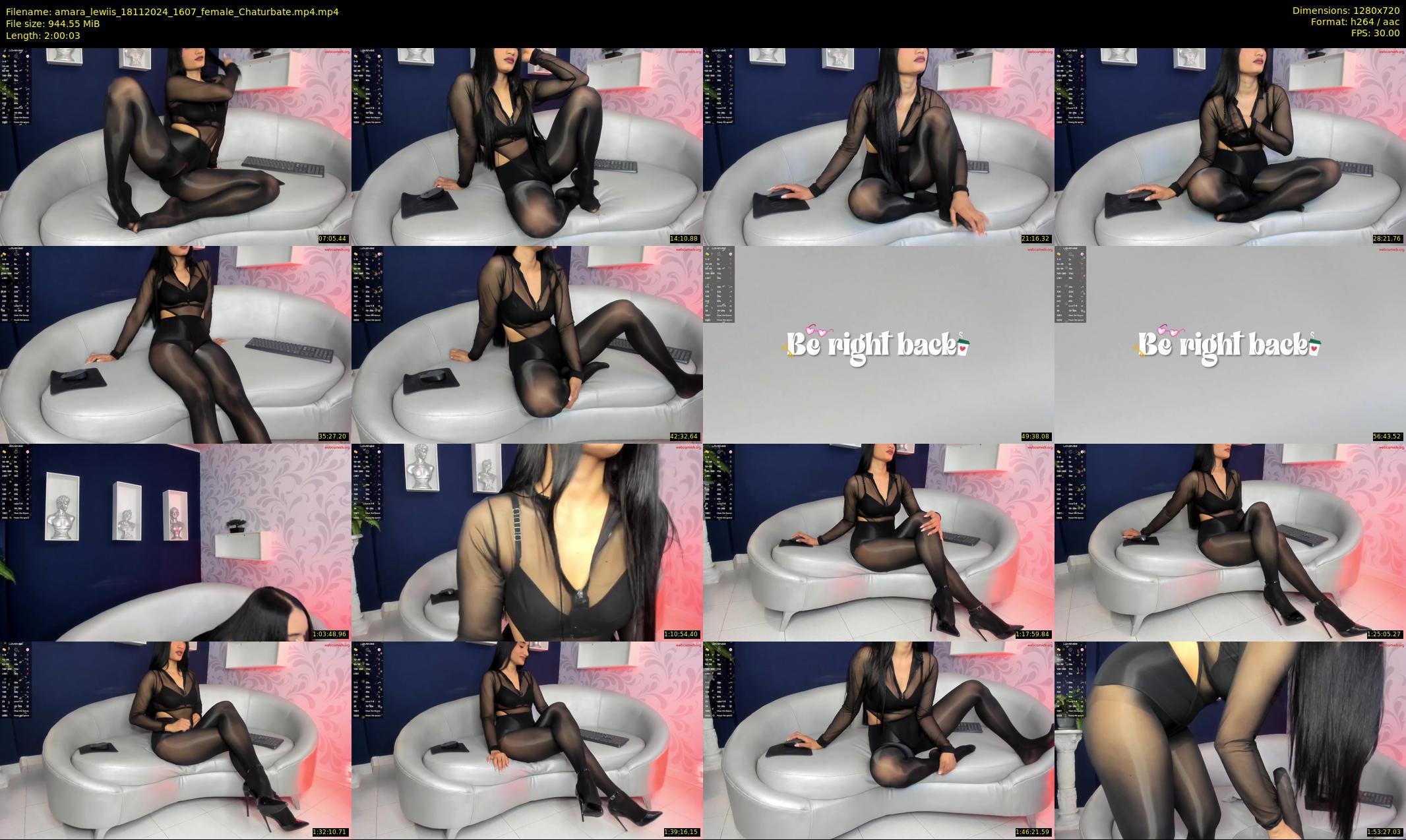 amara_lewiis — 121 minute Chaturbate female cam show recording, 720p, Nov 18, 2024