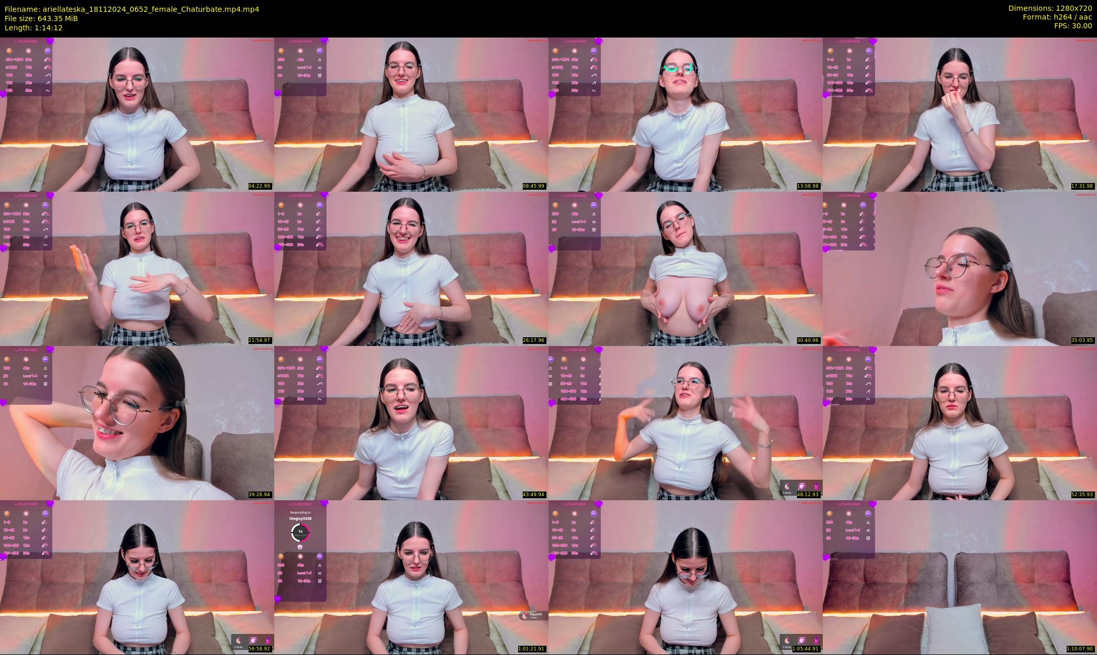 ariellateska — 75 minute Chaturbate female cam show recording, 720p, Nov 18, 2024