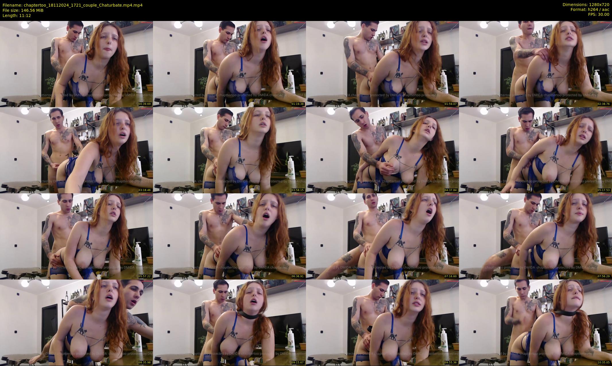 chaptertoo — 12 minute Chaturbate couple cam show recording, 720p, Nov 18, 2024
