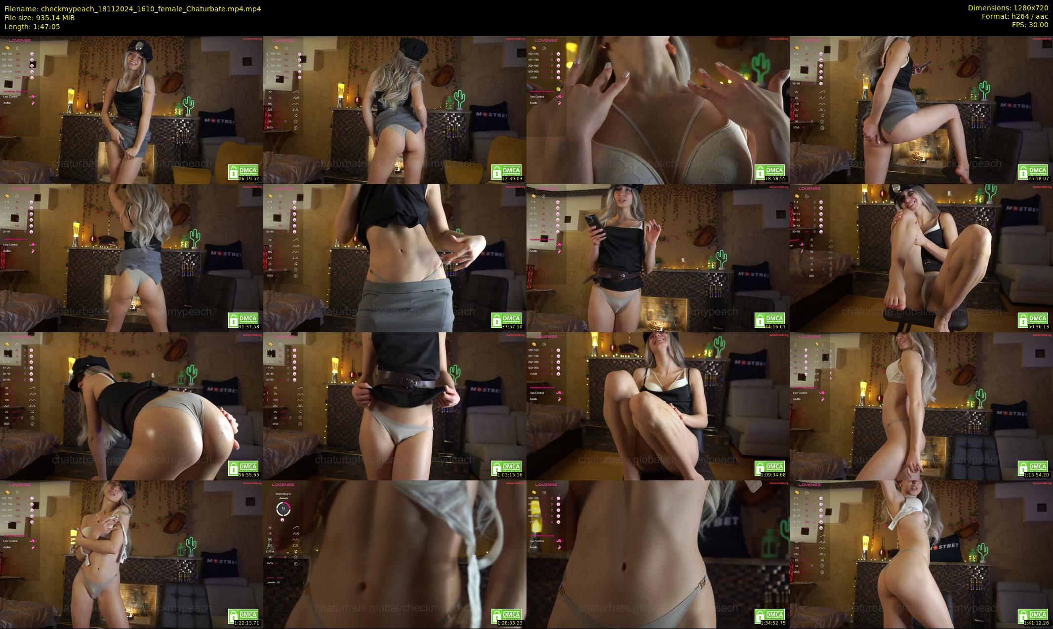 checkmypeach — 108 minute Chaturbate female cam show recording, 720p, Nov 18, 2024