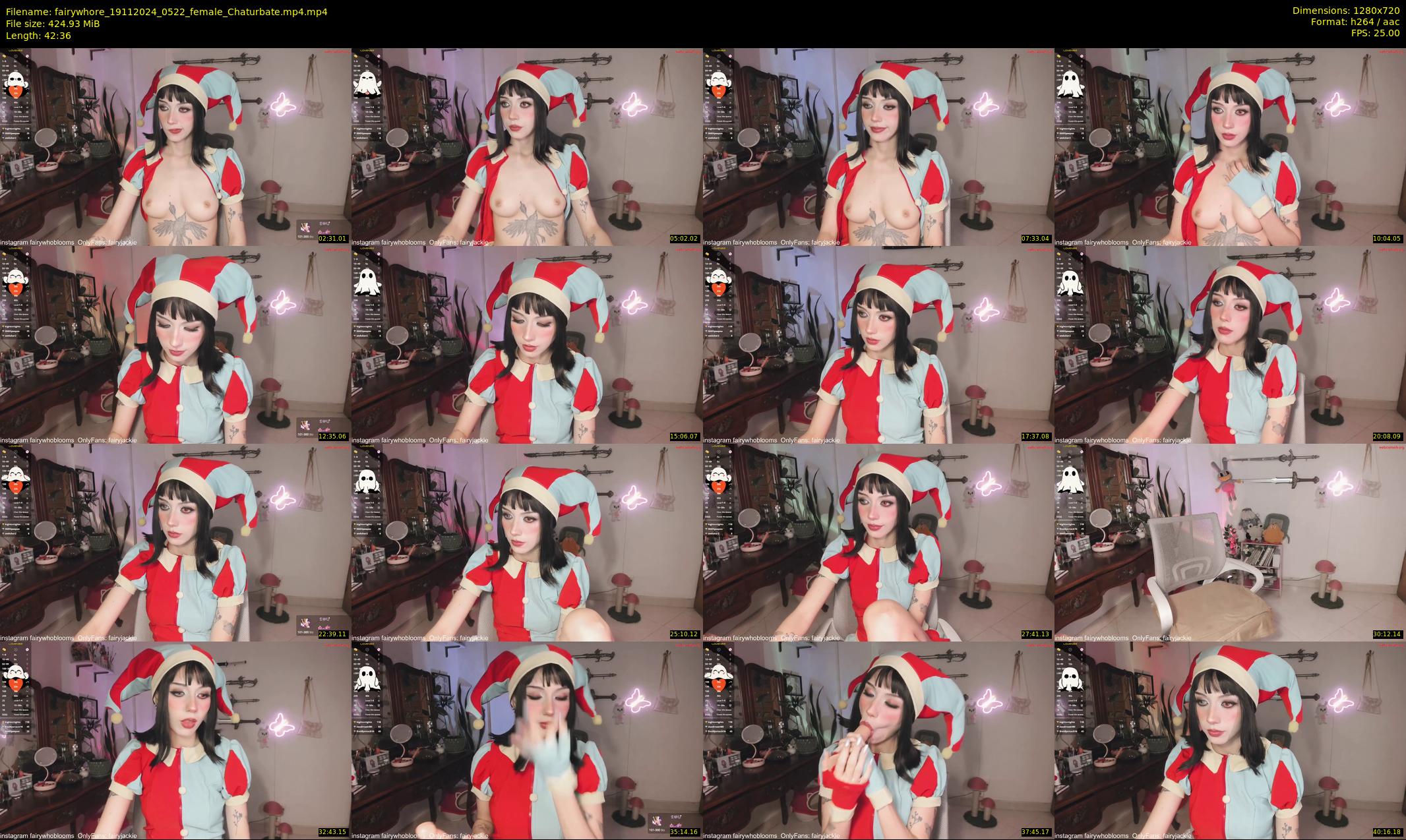 fairywhore — 43 minute Chaturbate female cam show recording, 720p, Nov 19, 2024