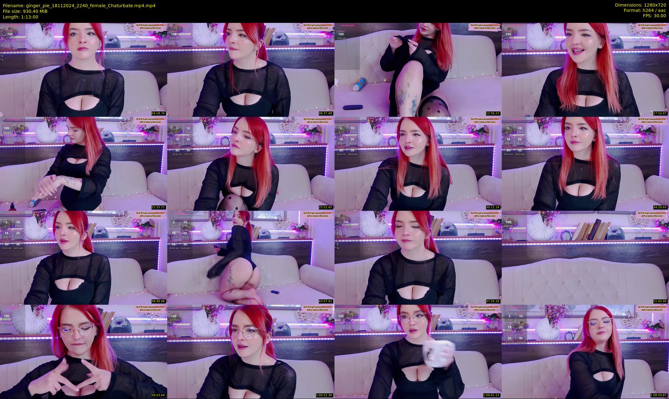 ginger_pie — 73 minute Chaturbate female cam show recording, 720p, Nov 18, 2024