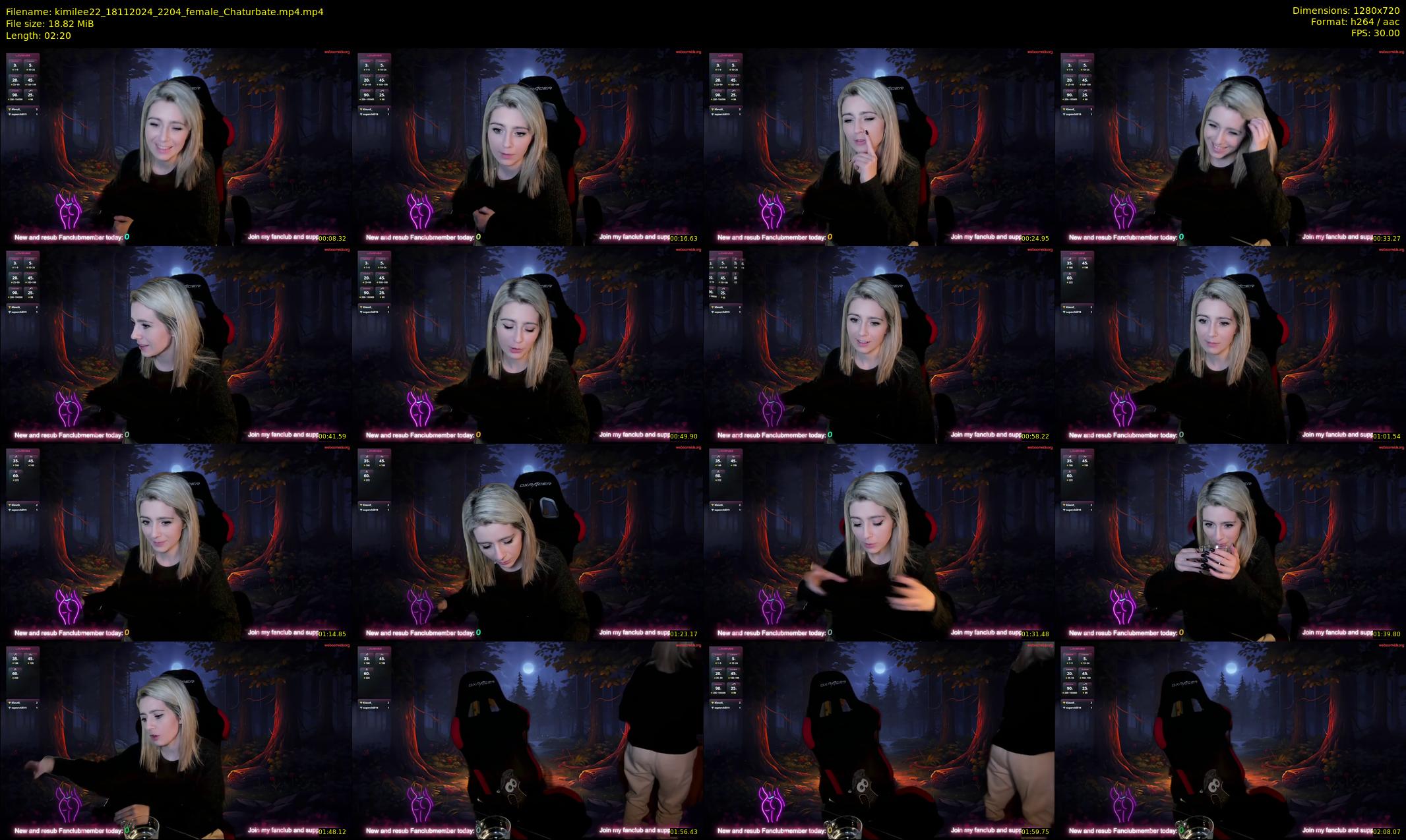 kimilee22 — 3 minute Chaturbate female cam show recording, 720p, Nov 18, 2024