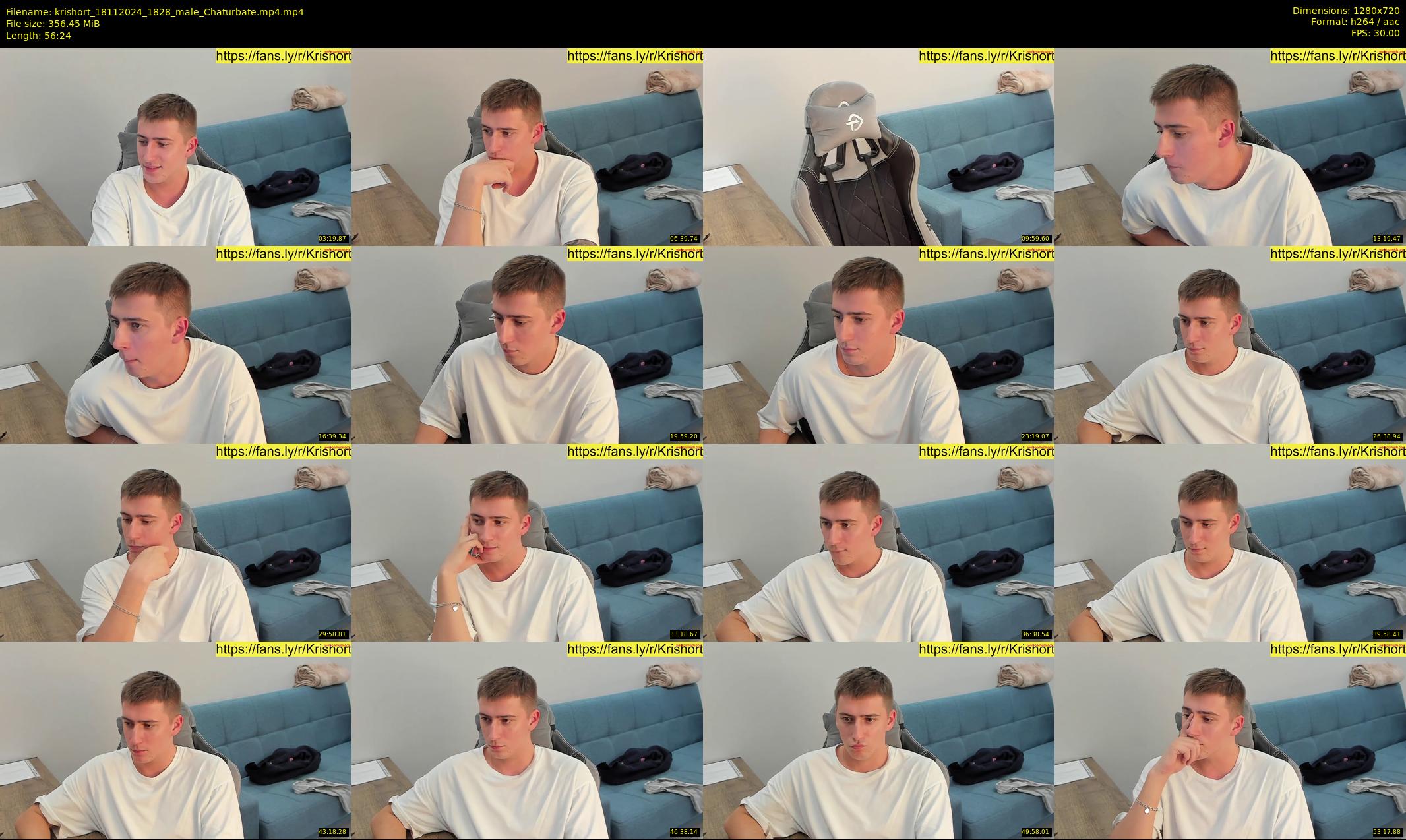 krishort — 57 minute Chaturbate male cam show recording, 720p, Nov 18, 2024