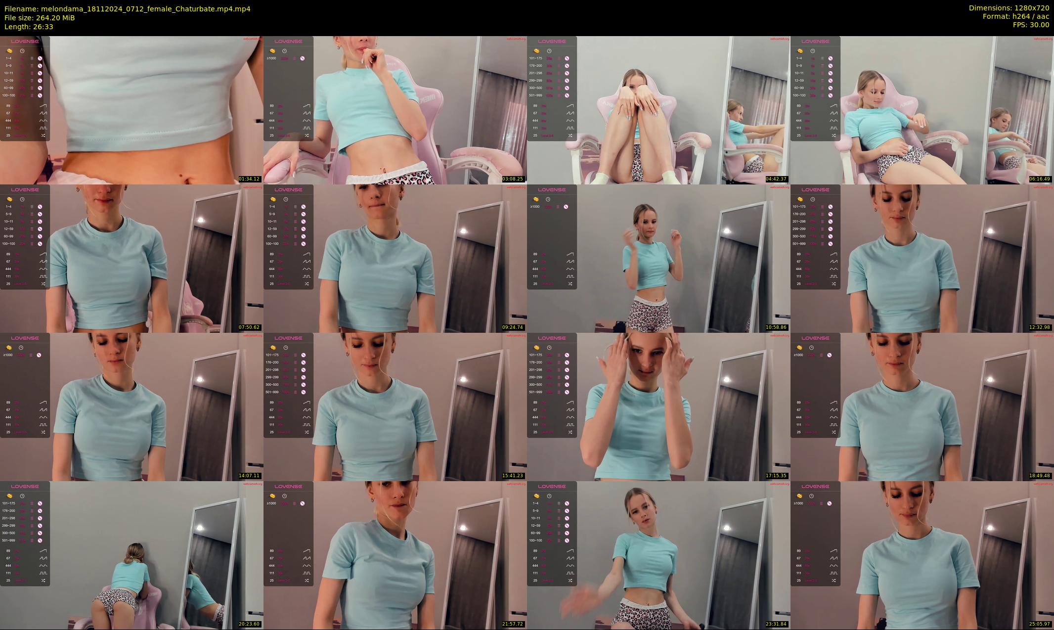 melondama — 27 minute Chaturbate female cam show recording, 720p, Nov 18, 2024