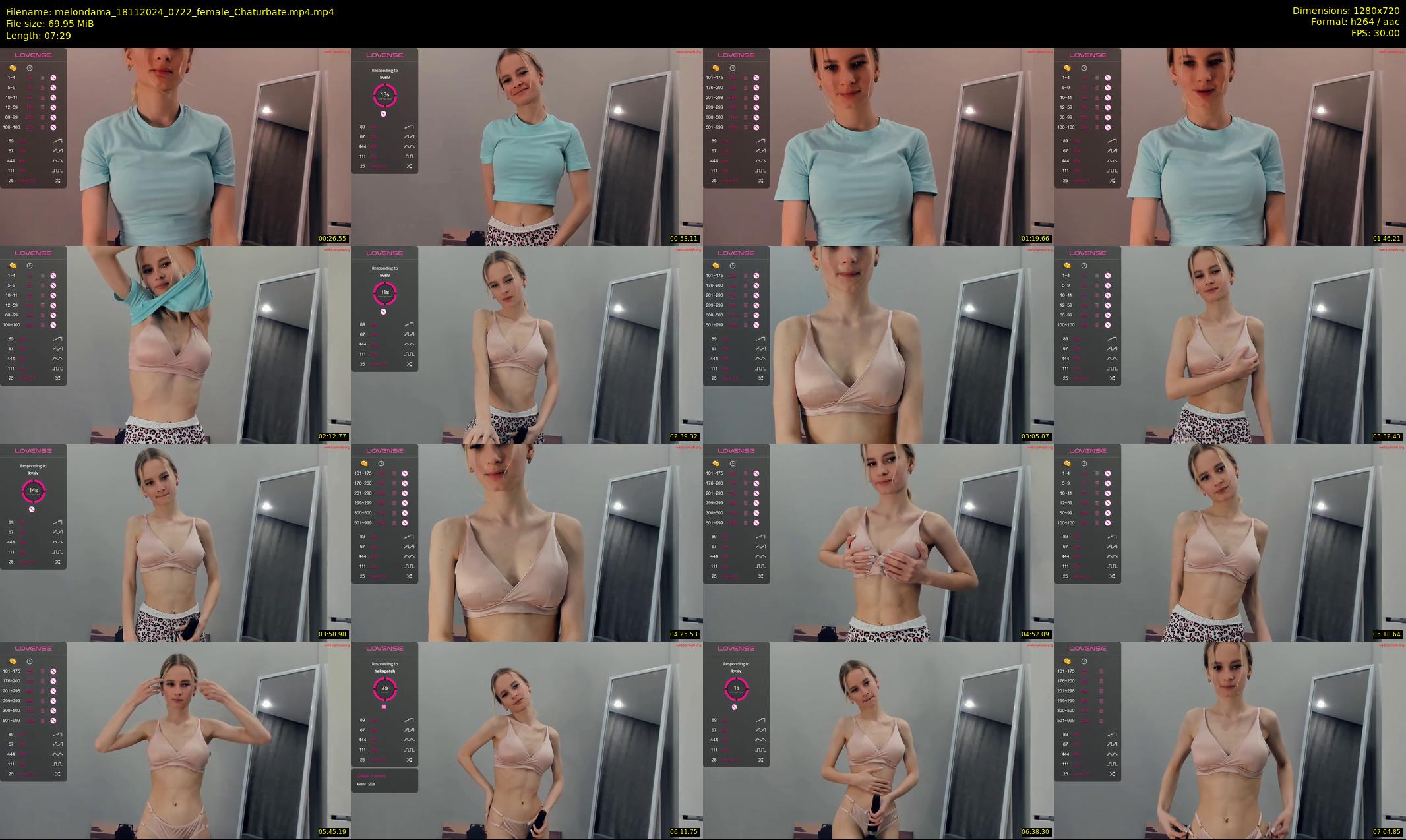melondama — 8 minute Chaturbate female cam show recording, 720p, Nov 18, 2024