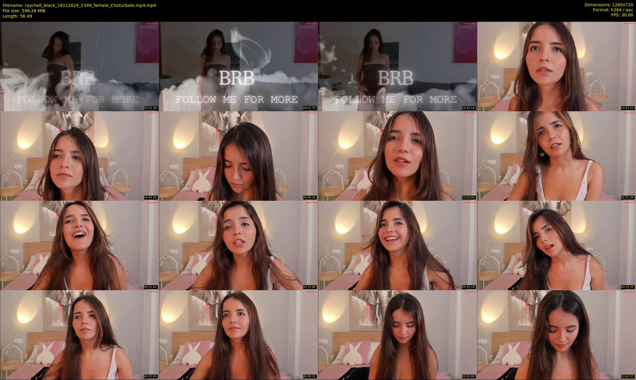 raychell_black — 57 minute Chaturbate female cam show recording, 720p, Nov 18, 2024