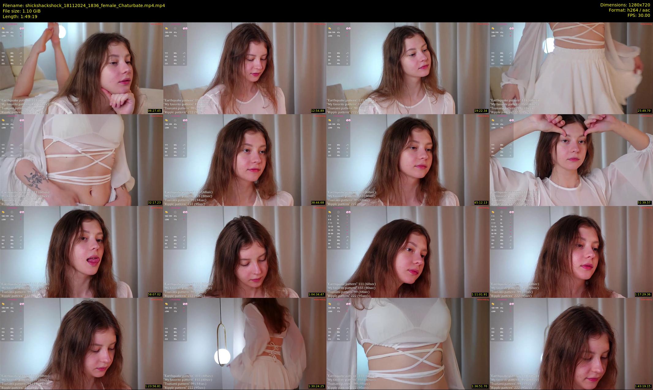 shickshackshock — 110 minute Chaturbate female cam show recording, 720p, Nov 18, 2024