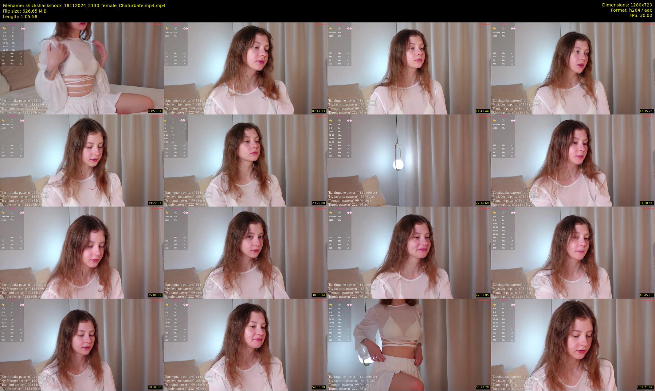 shickshackshock — 66 minute Chaturbate female cam show recording, 720p, Nov 18, 2024